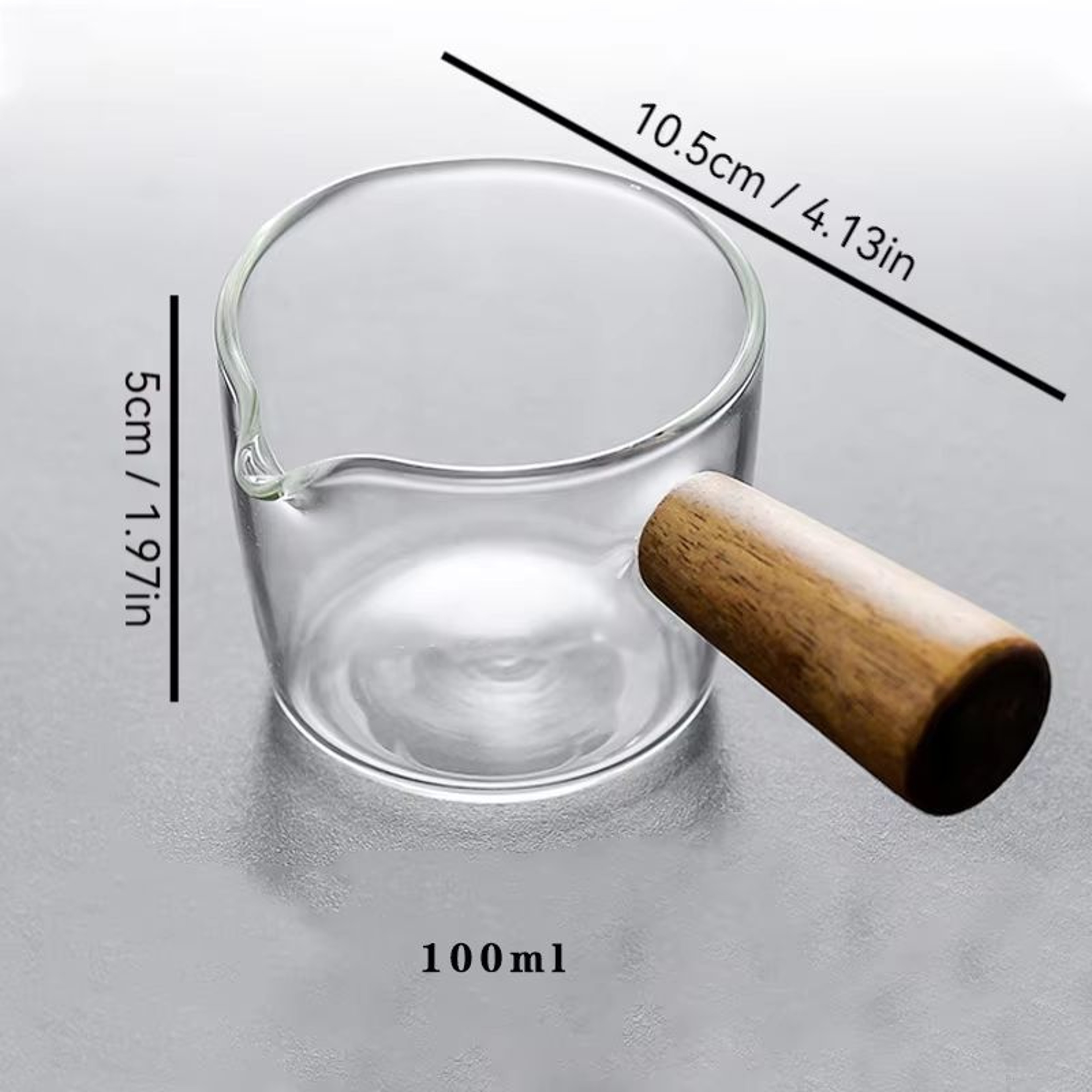 Glass Espresso Measuring Cup With Handle 254 Fl Oz Double Or Single Spout 9