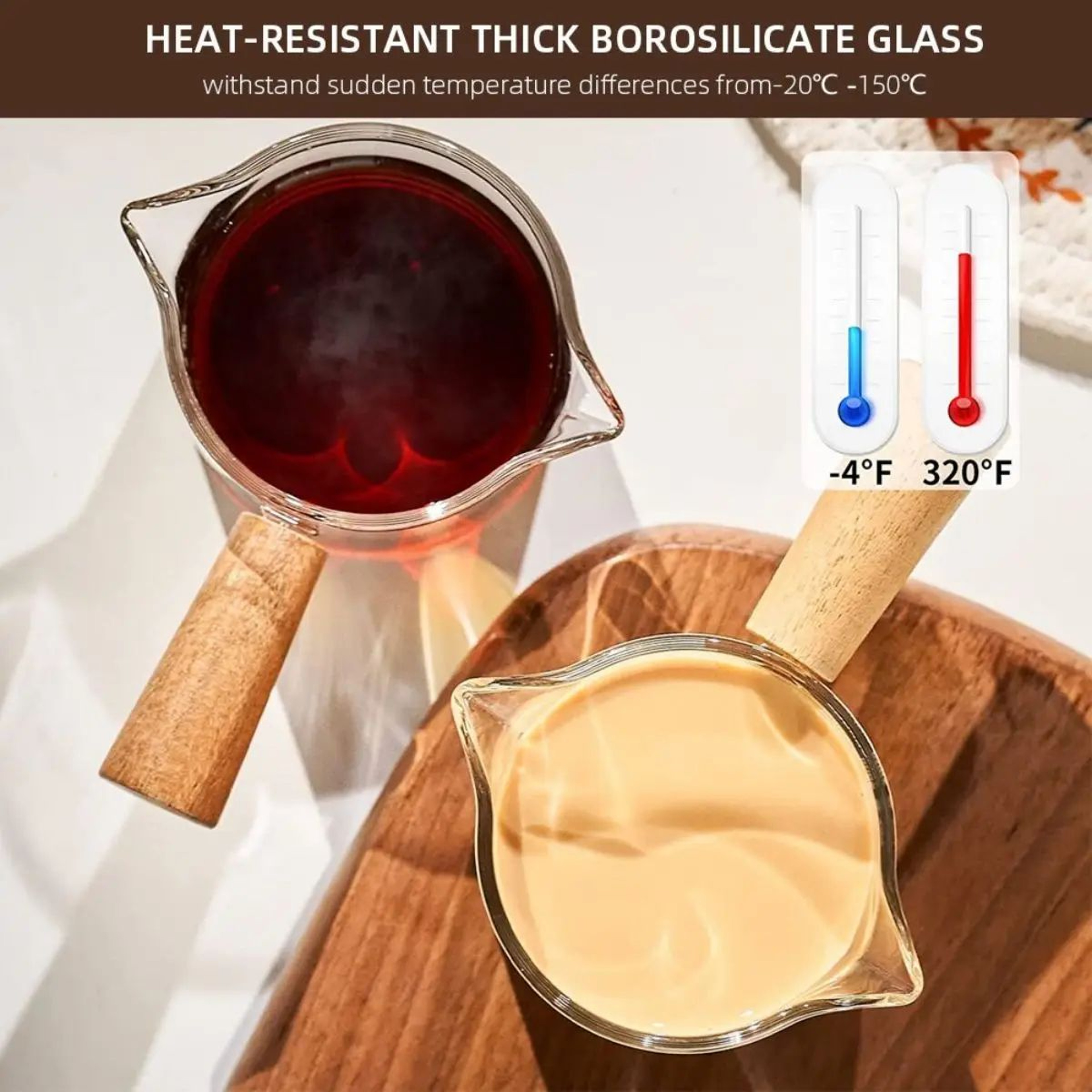 Glass Espresso Measuring Cup With Handle 254 Fl Oz Double Or Single Spout 3
