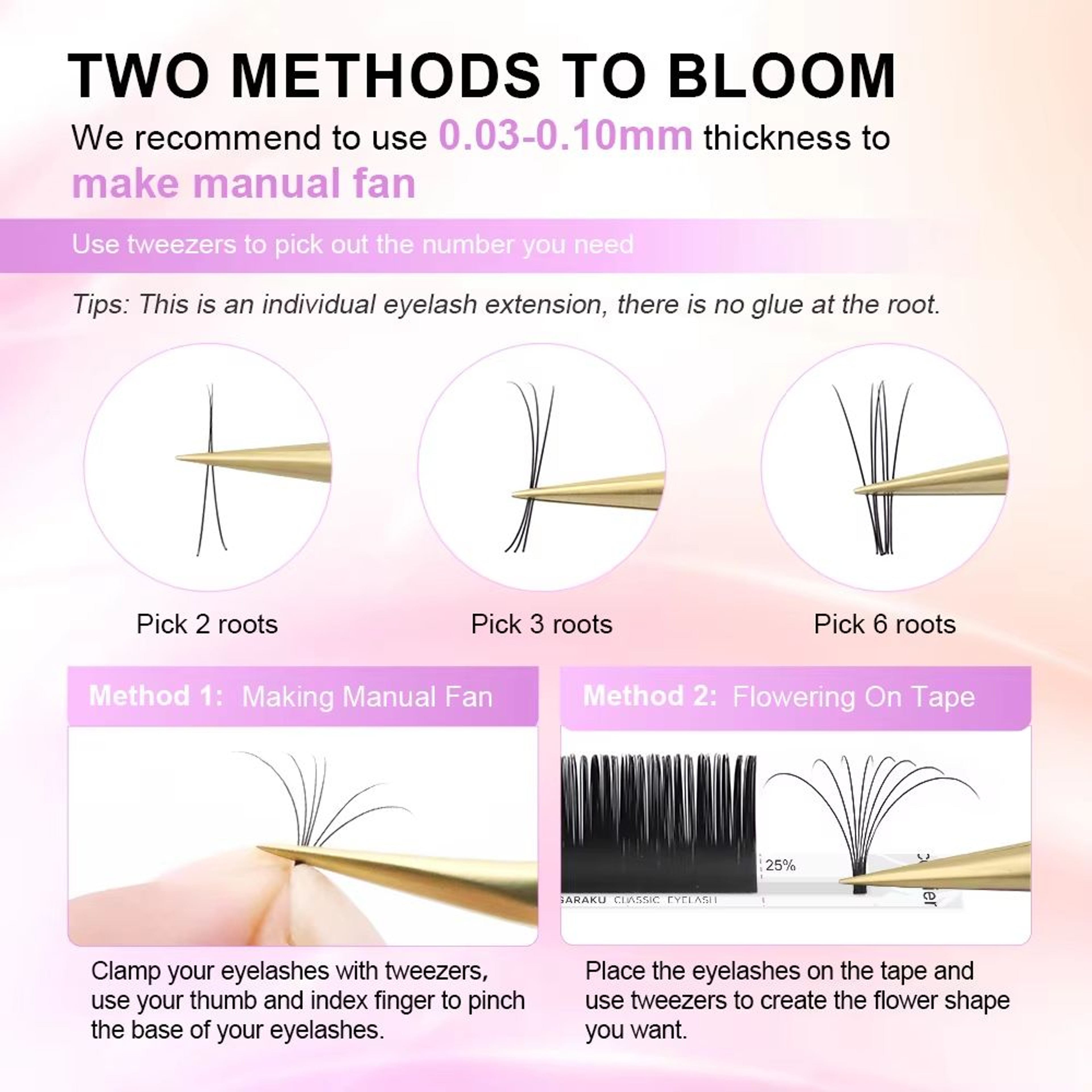 Classic Faux Mink Individual Eyelash Extensions 16Row Mix 715 Mm Tray 1