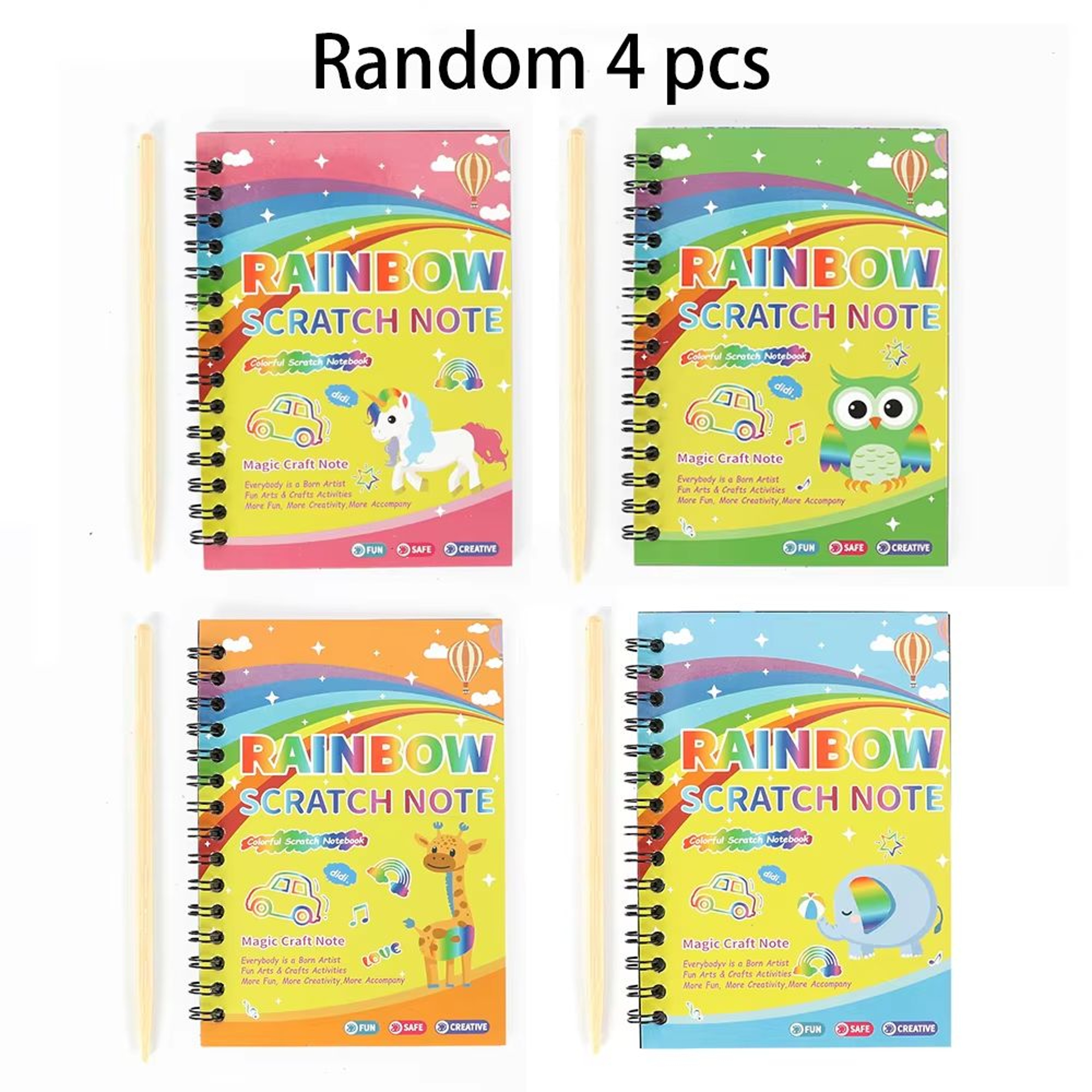 Dazzling Scratch Painting Interactive Art Kit With Note Cards ParentChild Creative Toy 8