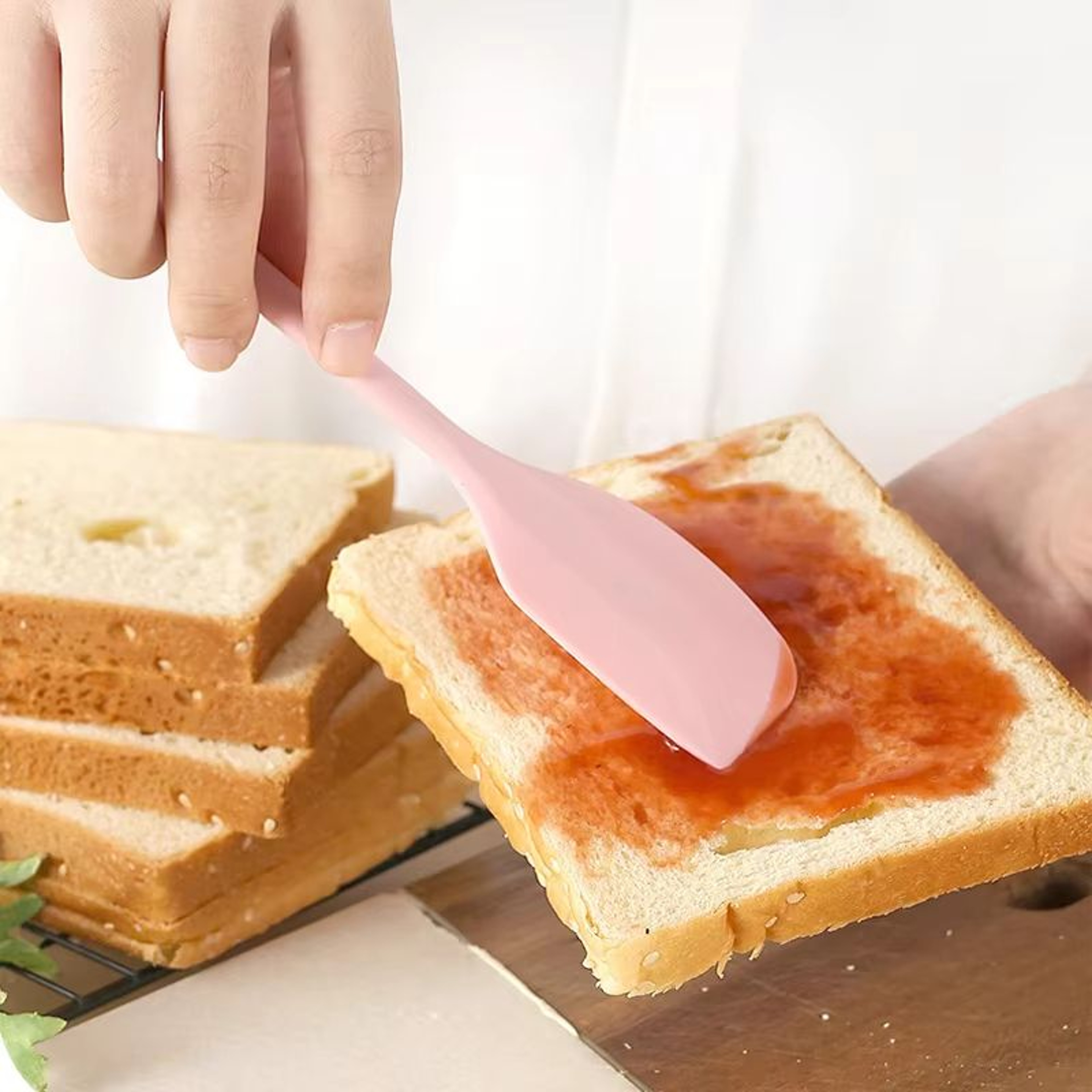 HeatResistant Silicone Cream Spatula NonStick Butter Spreader For Baking And Kitchen DIY 5