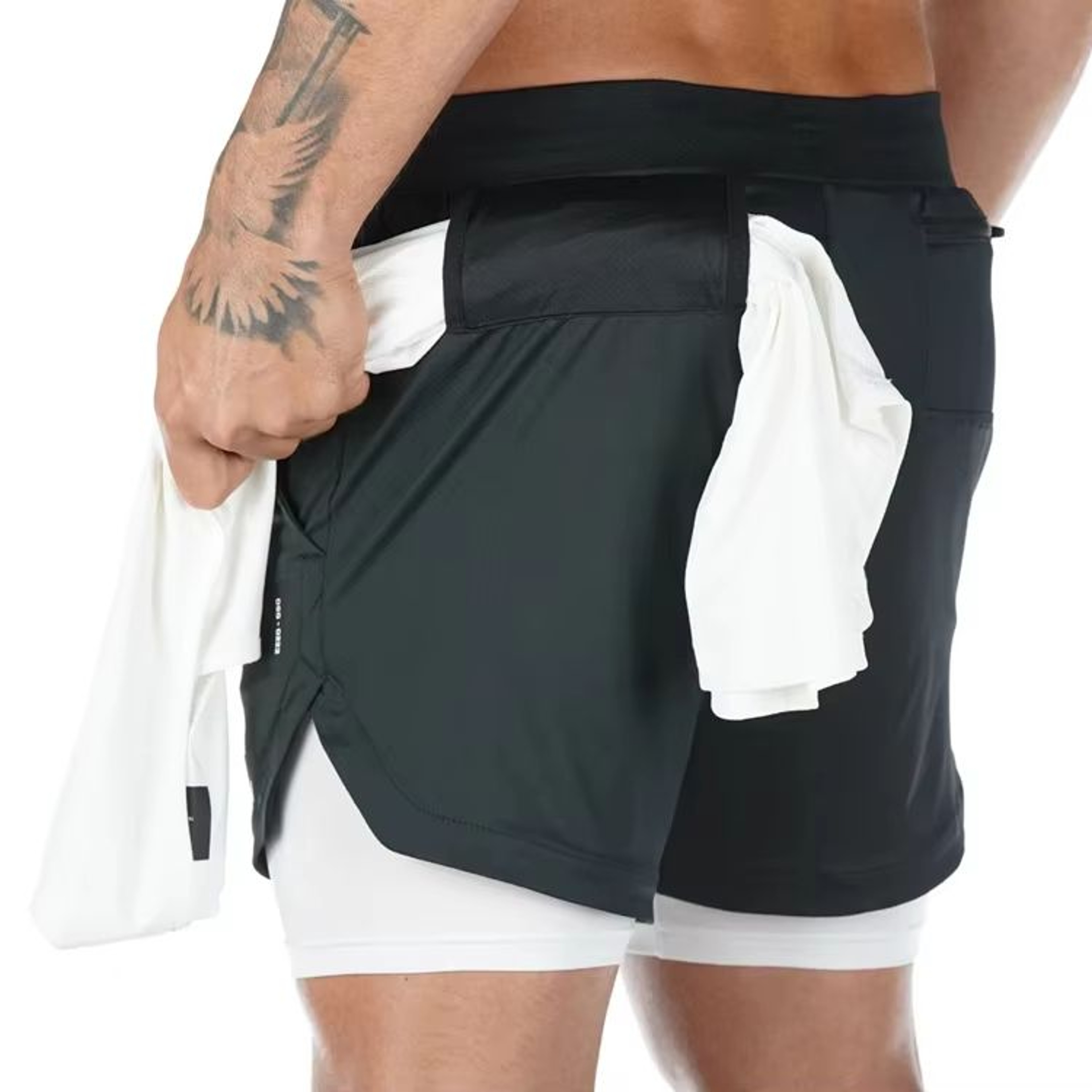 Mens Camo QuickDry 2in1 Running And Gym Shorts 9