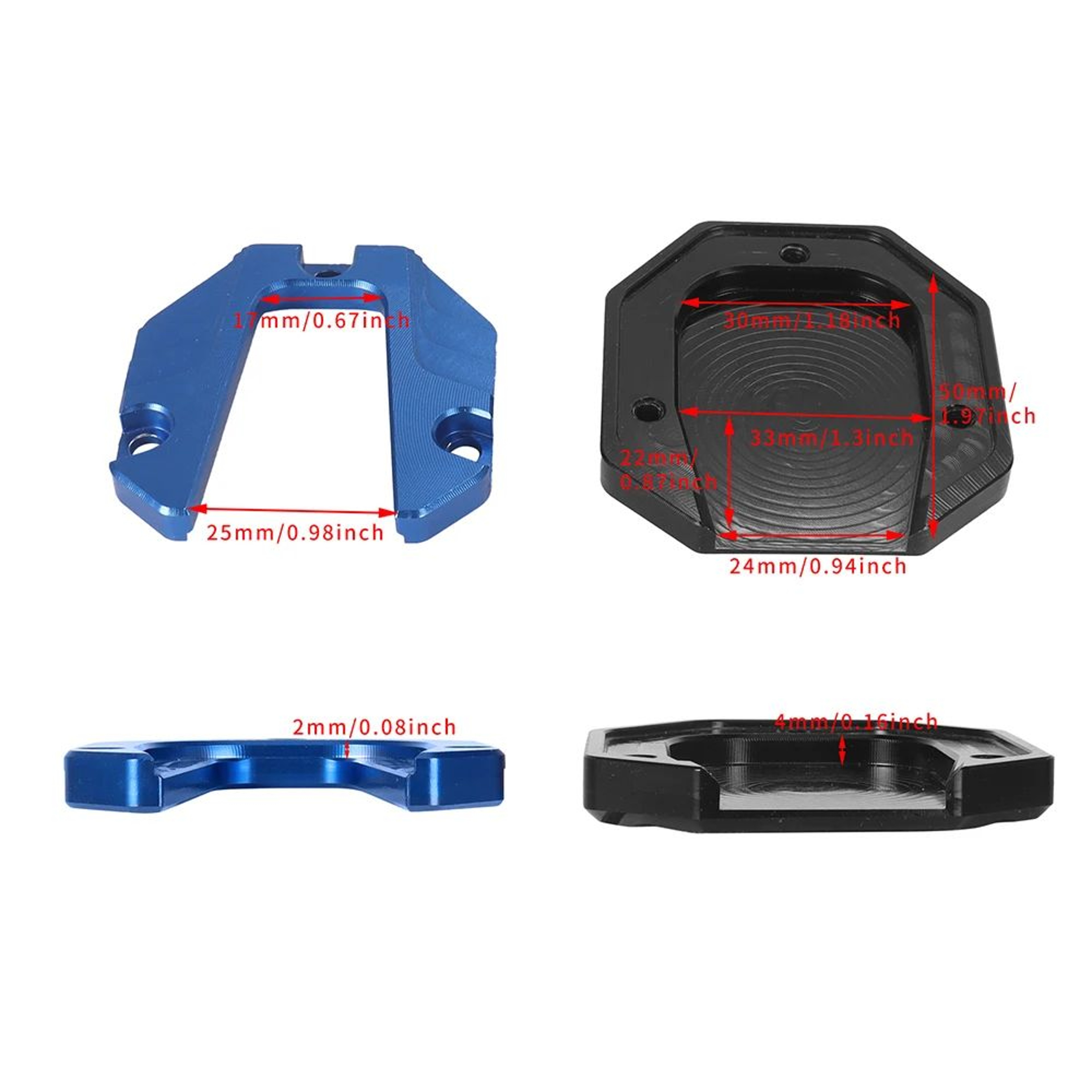 Motorcycle Kickstand Extender Pad Side Stand Foot Extension Plate Support For Bikes 5