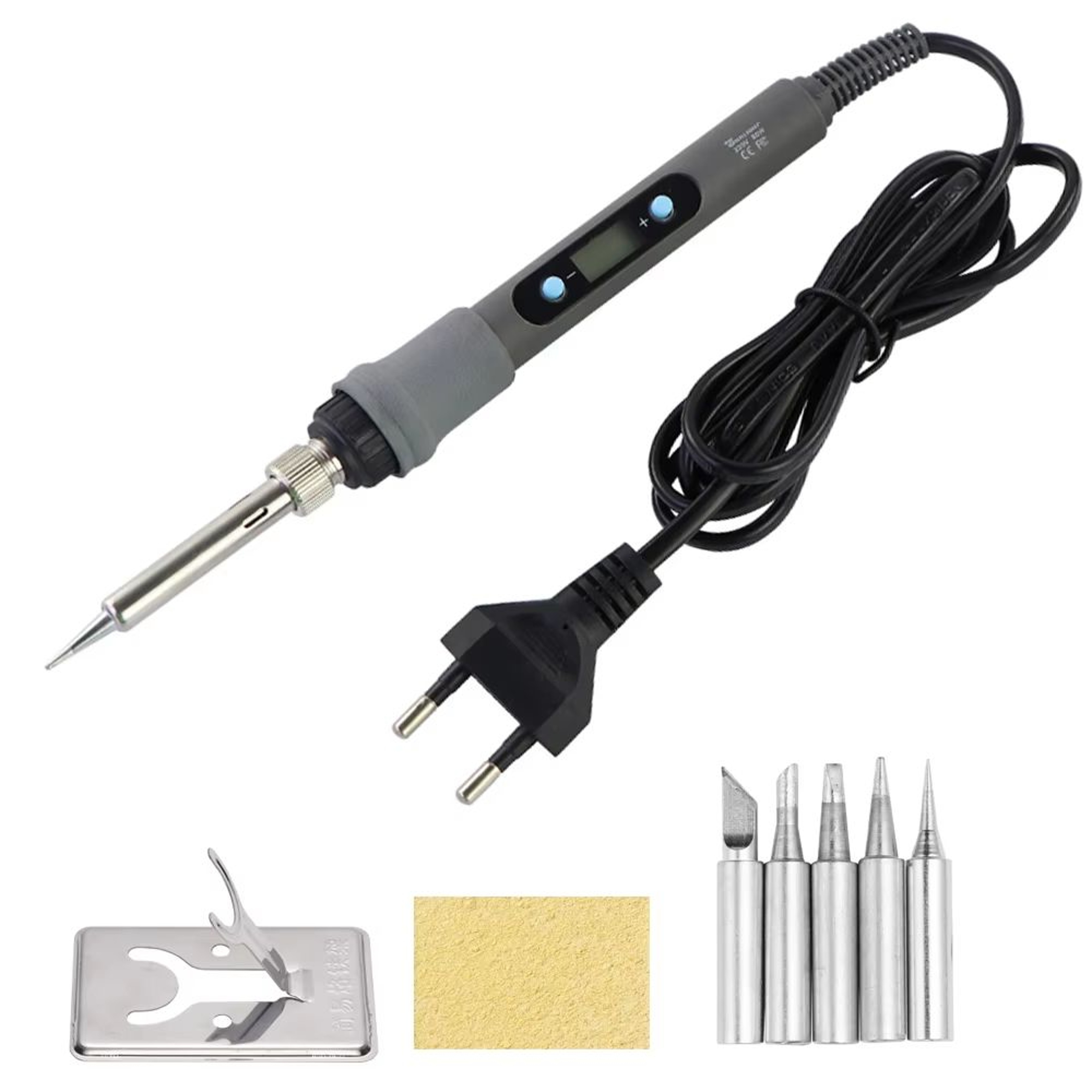 60W80W Digital Temperature Adjustable Electric Soldering Iron Kit With Tips 12
