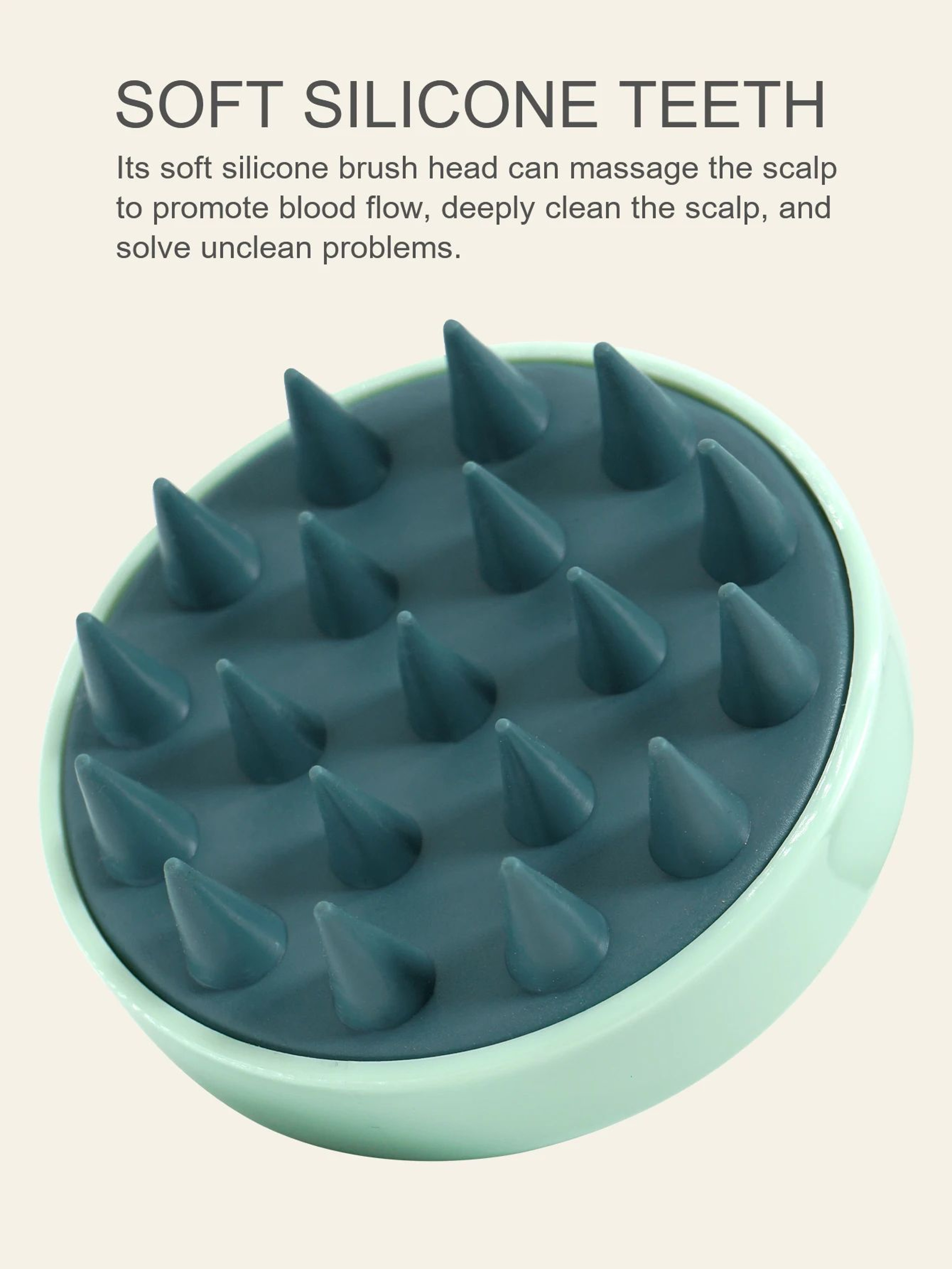 Silicone Scalp Massager Shampoo Brush With Ergonomic Handle For Deep Clean Exfoliation And Relaxing 4