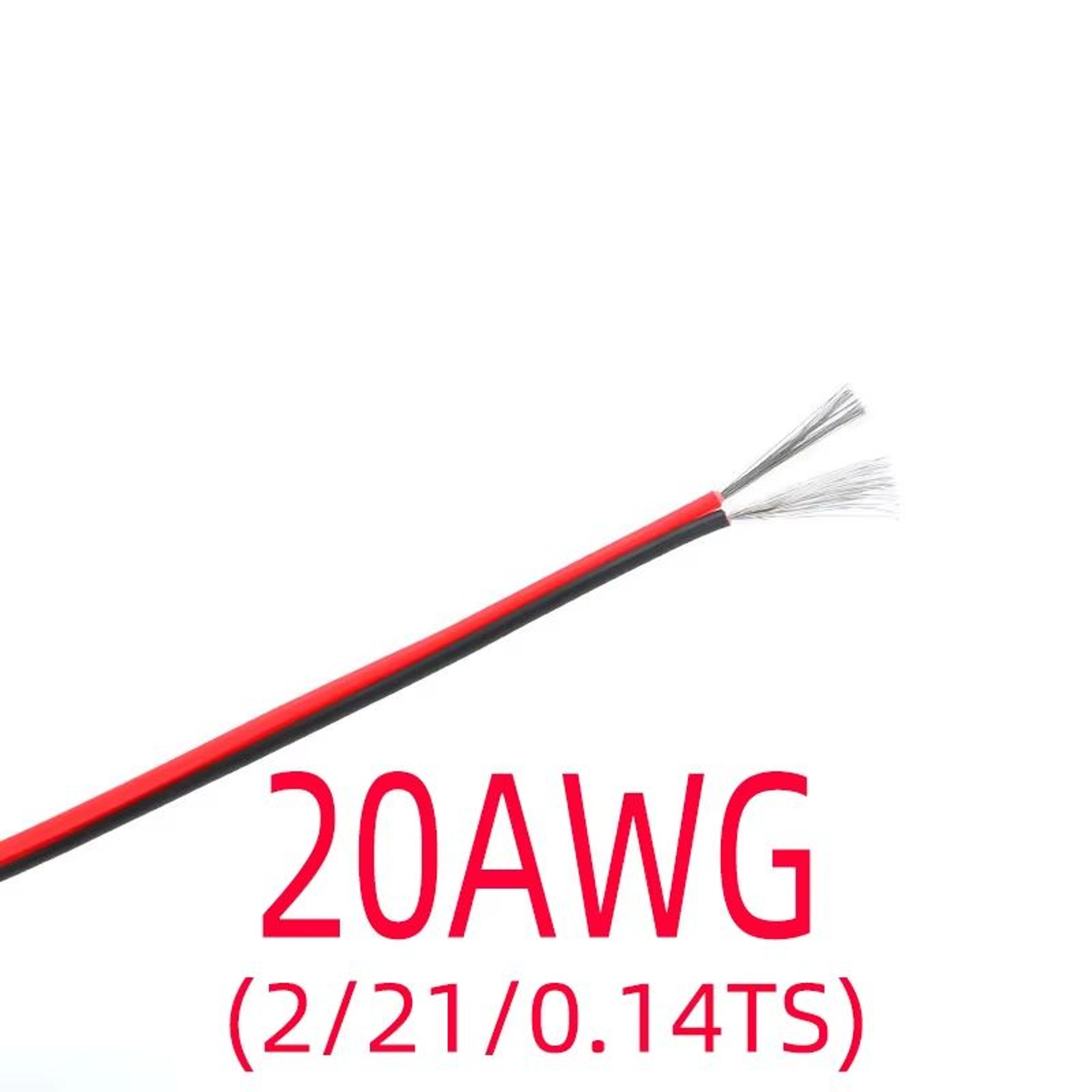 2Pin Tinned Copper Electrical Wire  Insulated PVC Extension Cable 1820222426 AWG 4