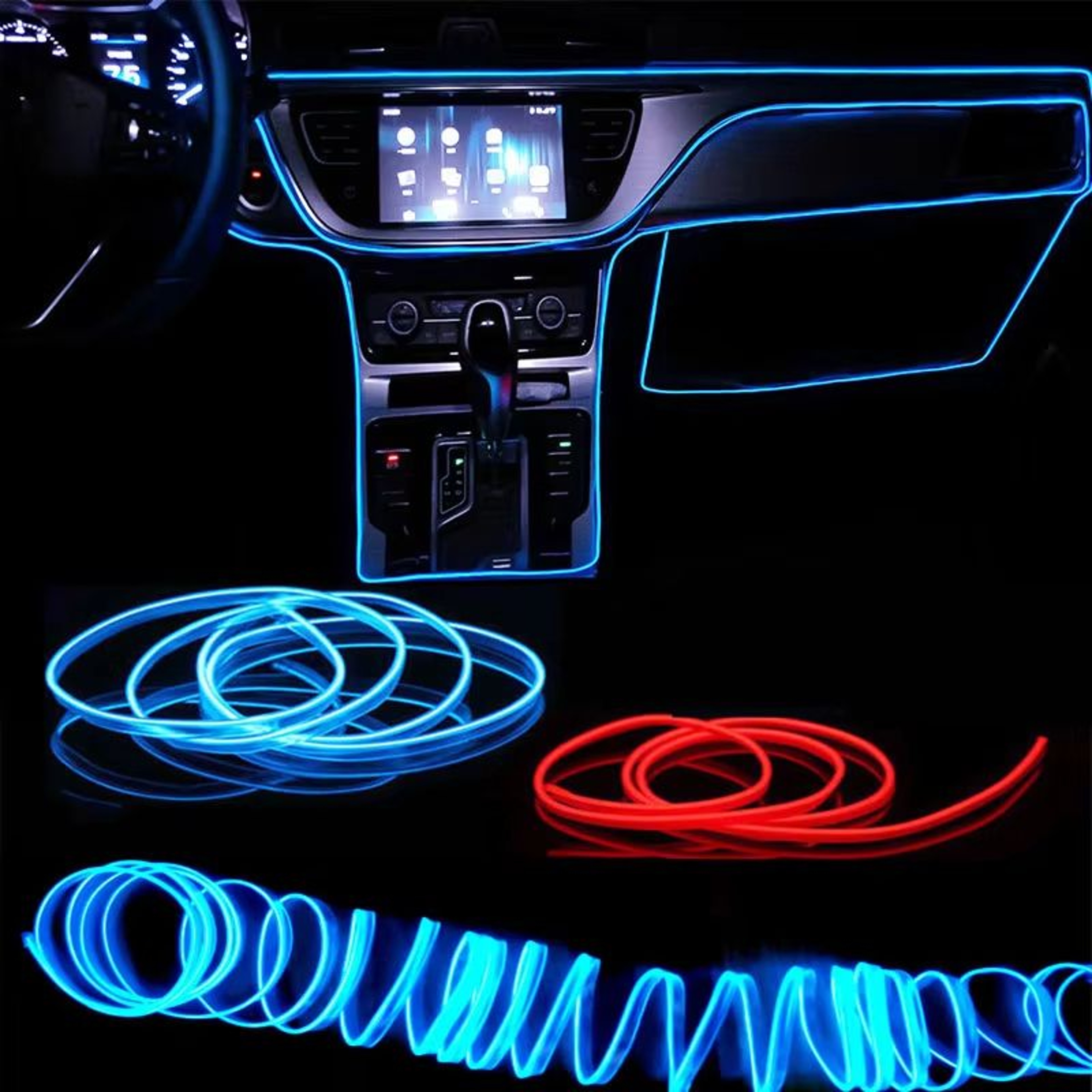 Car Interior EL Wire LED Neon Strip Lights USB Ambient Lighting Flexible DIY Decor 328ft  984ft  16 0