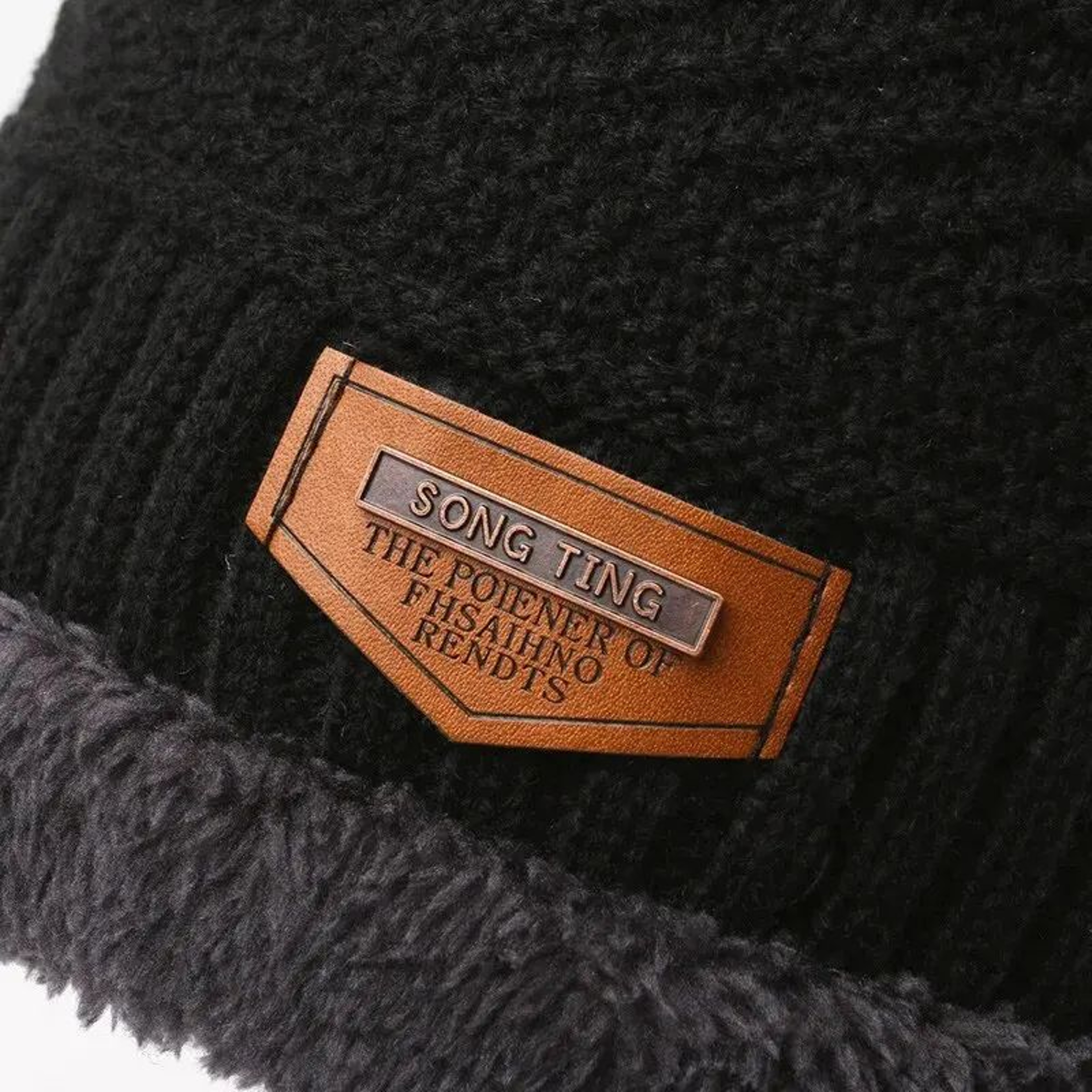 Mens Windproof Winter Hat Scarf And Gloves 3Piece Set With Cashmere Insulated Knit 2