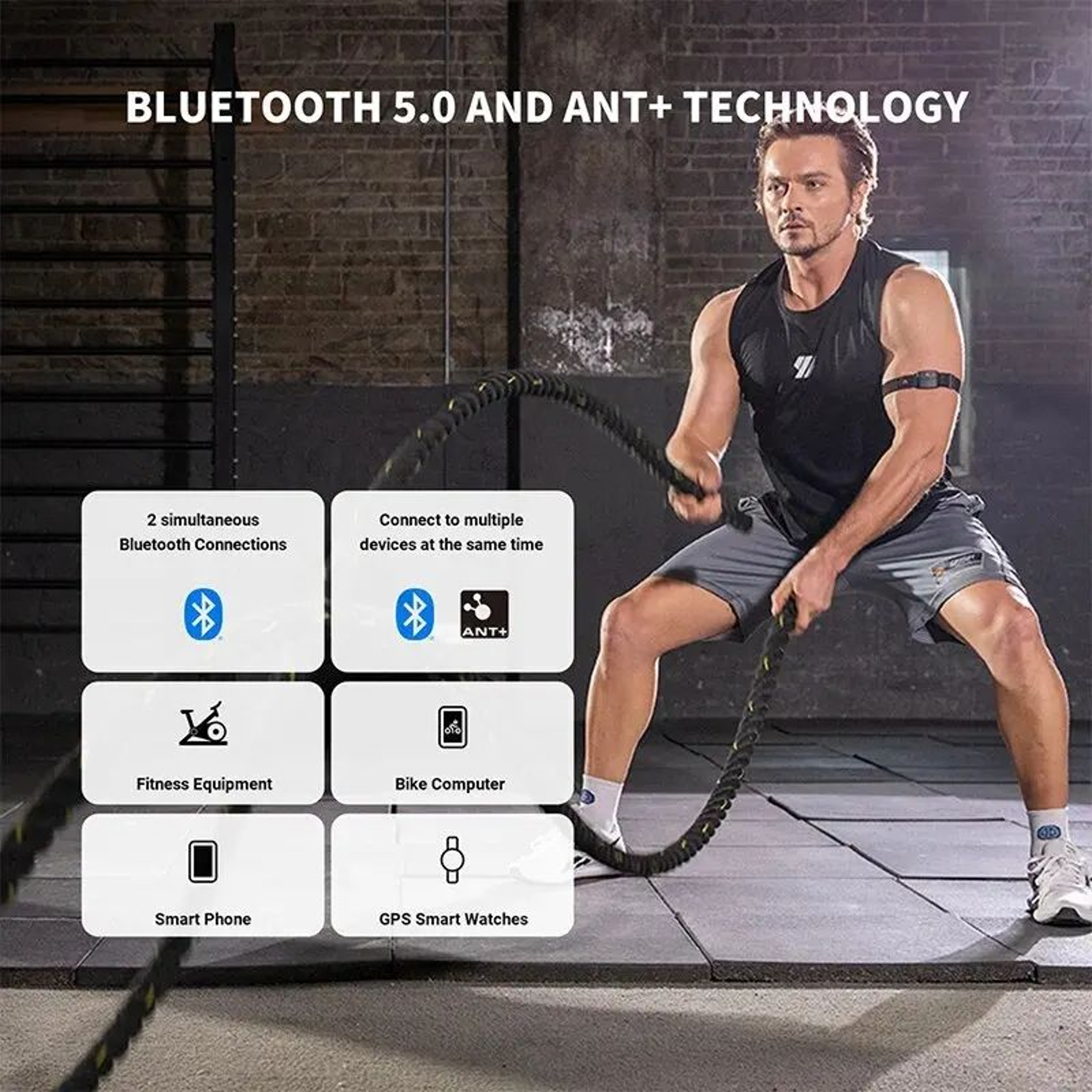COOSPO HW9 Armband Heart Rate Monitor With HR Zones And Calorie Tracking BLE 50 ANT Sensor 1