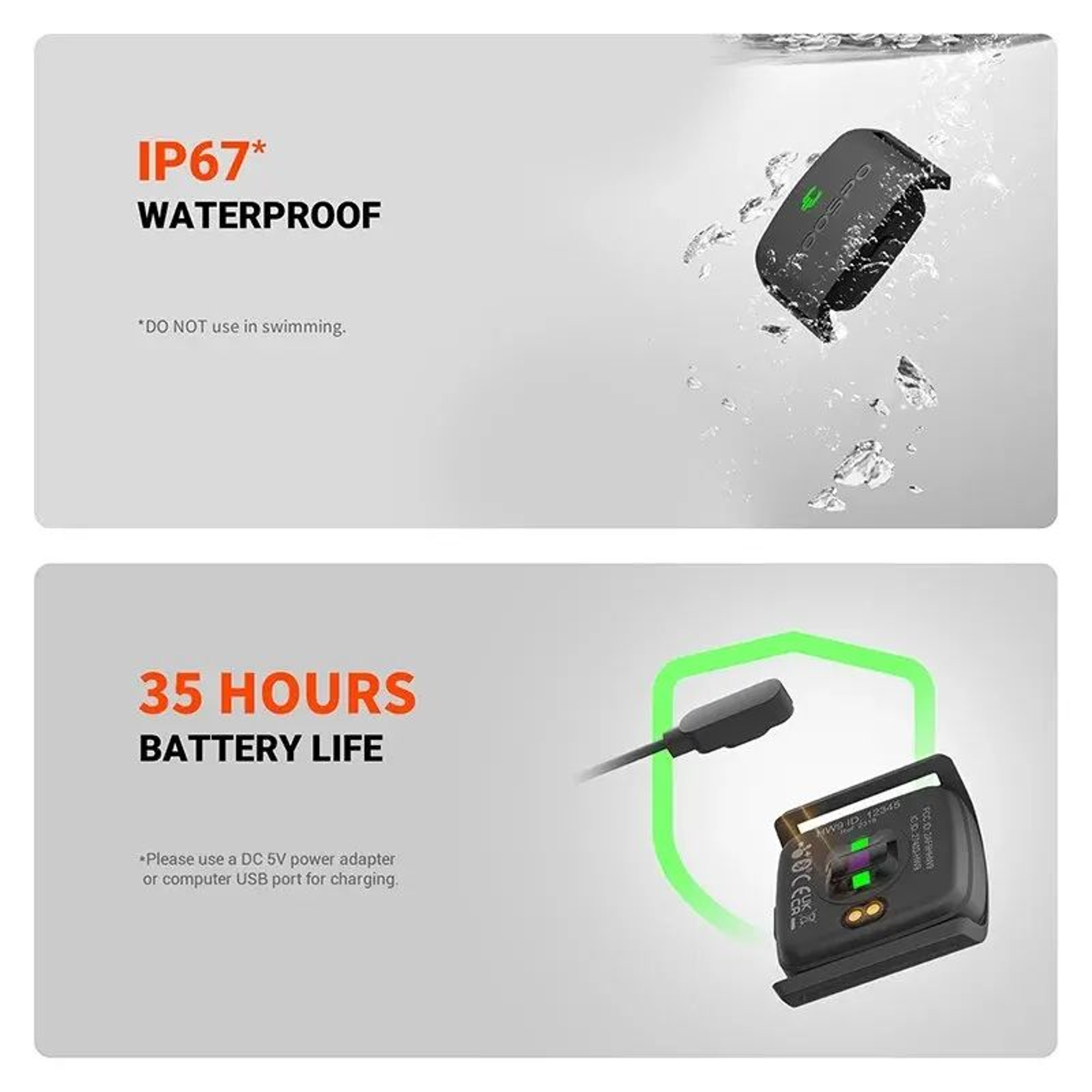 COOSPO HW9 Armband Heart Rate Monitor With HR Zones And Calorie Tracking BLE 50 ANT Sensor 4