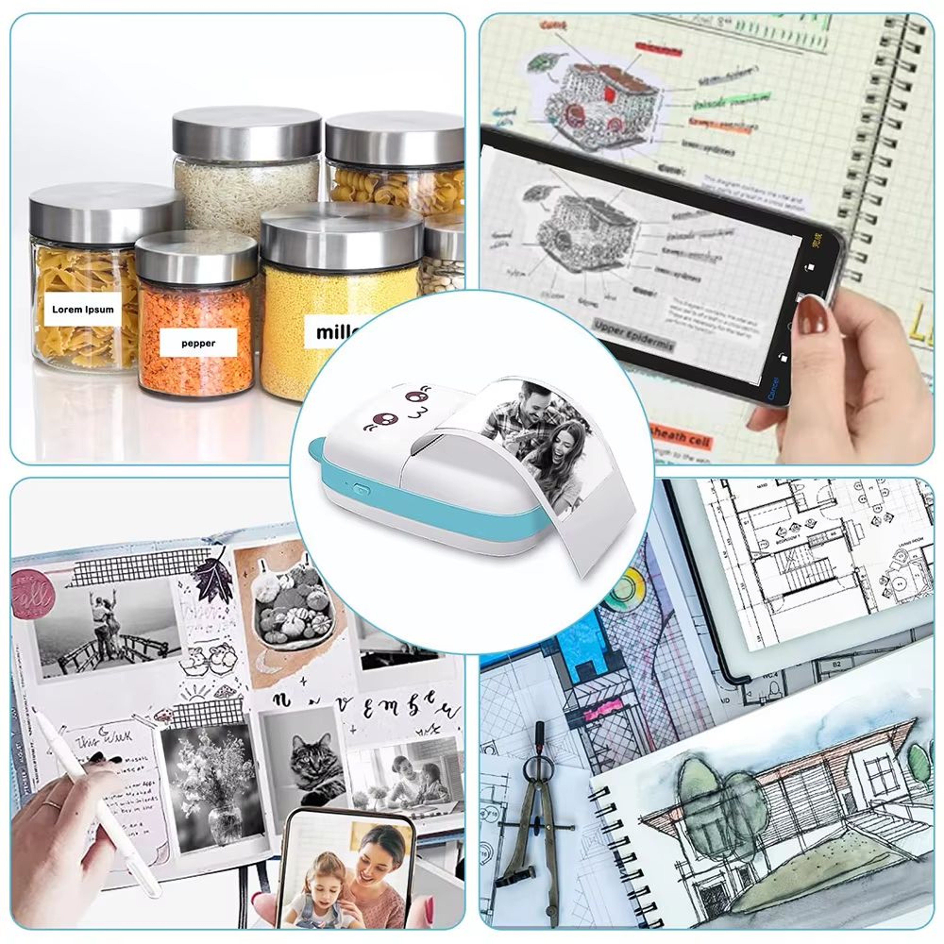 Portable Mini Bluetooth Printer For Photos Notes Labels And Stickers 3