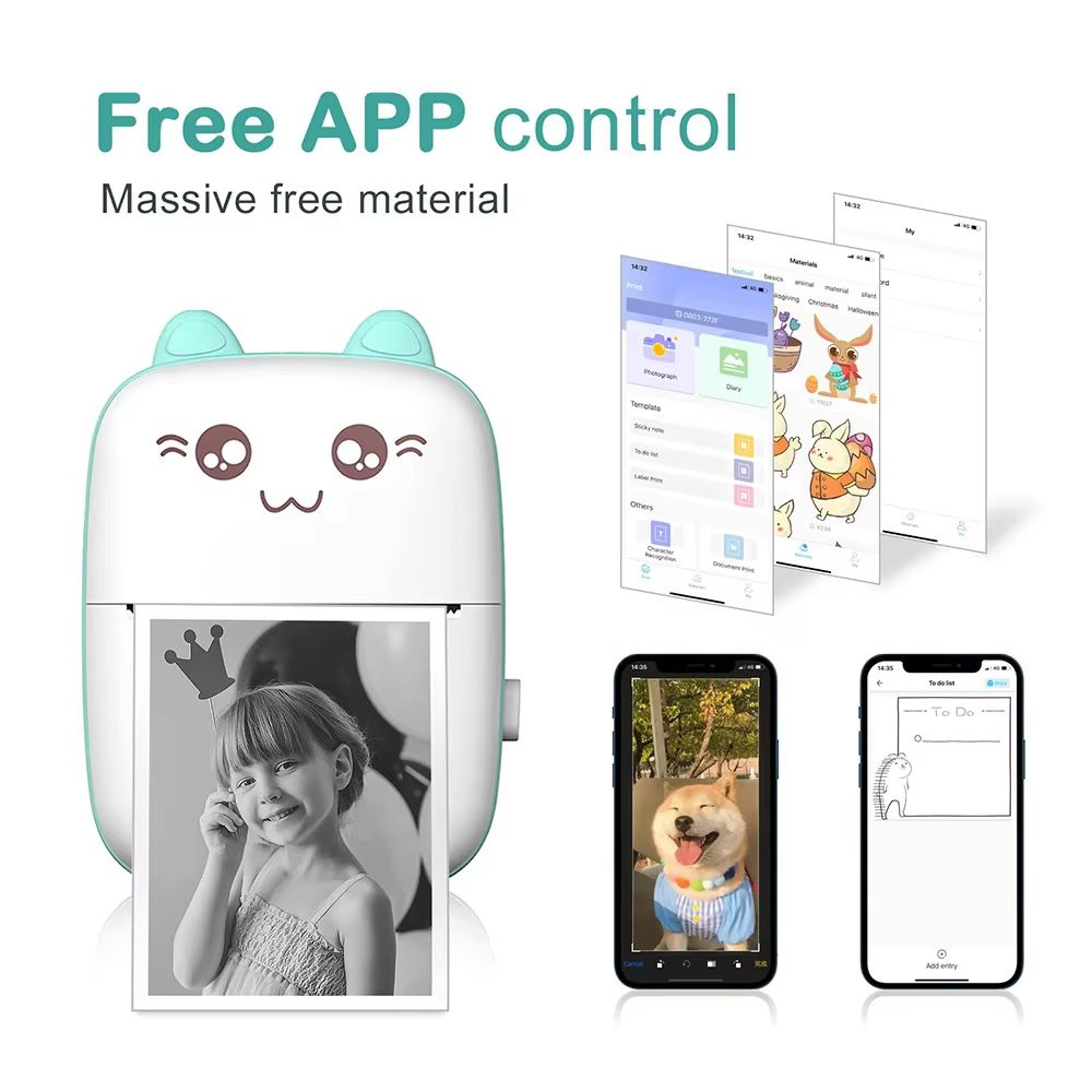 Portable Mini Bluetooth Printer For Photos Notes Labels And Stickers 5