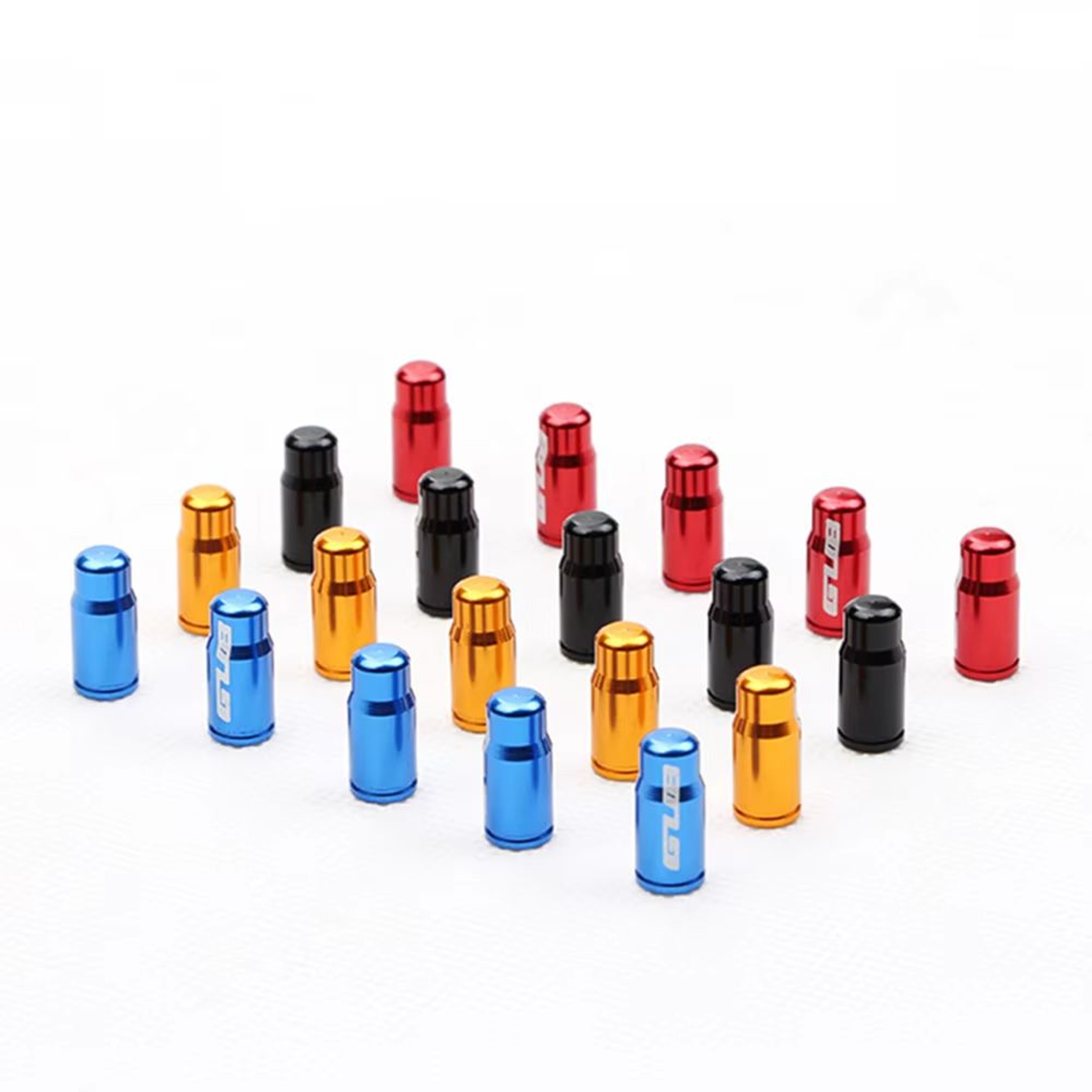 2Piece Bicycle Valve Caps CNC Aluminum Dustproof Covers For Presta And Schrader 5