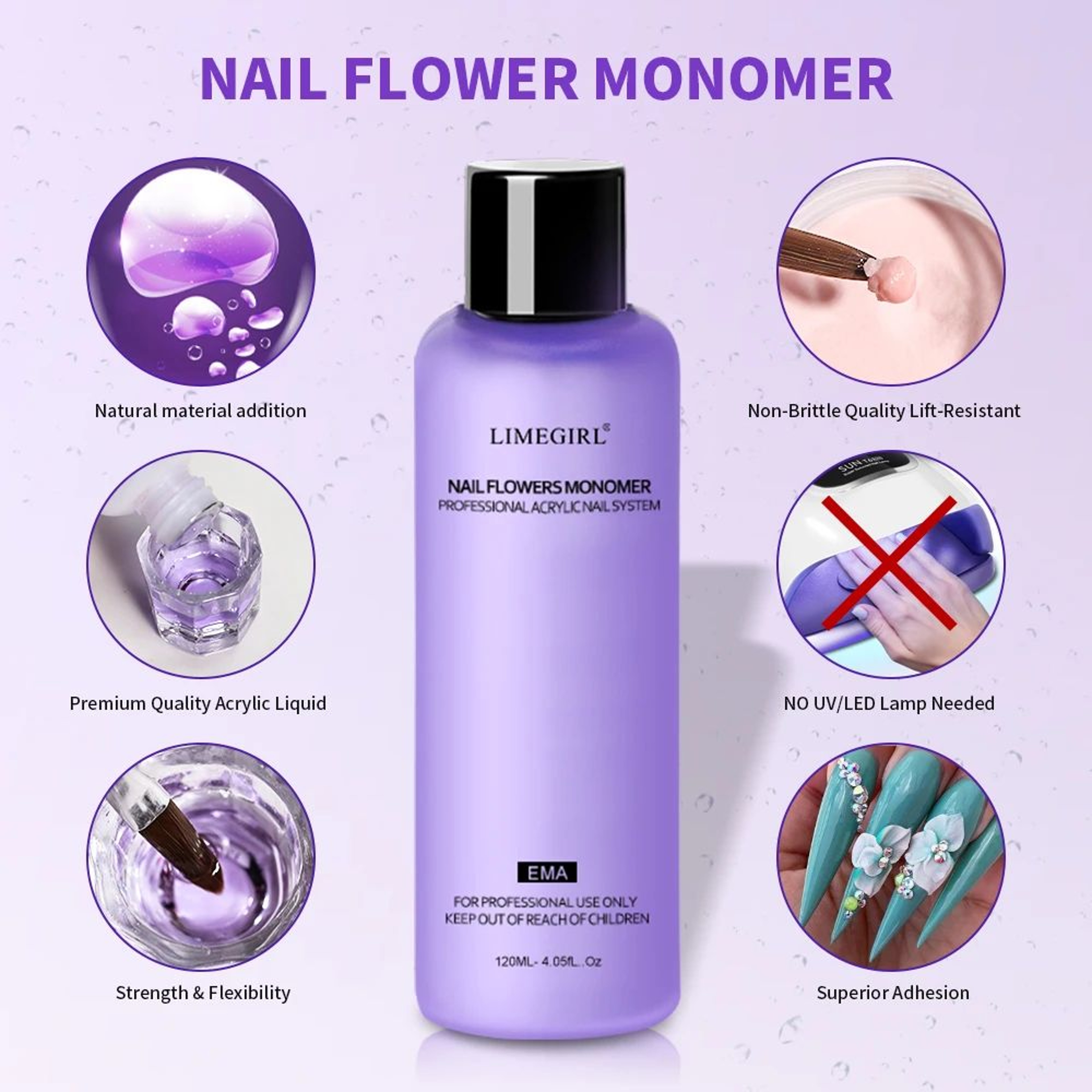 Large Capacity Acrylic Liquid Monomer For DIY Nail Art And Extensions 3