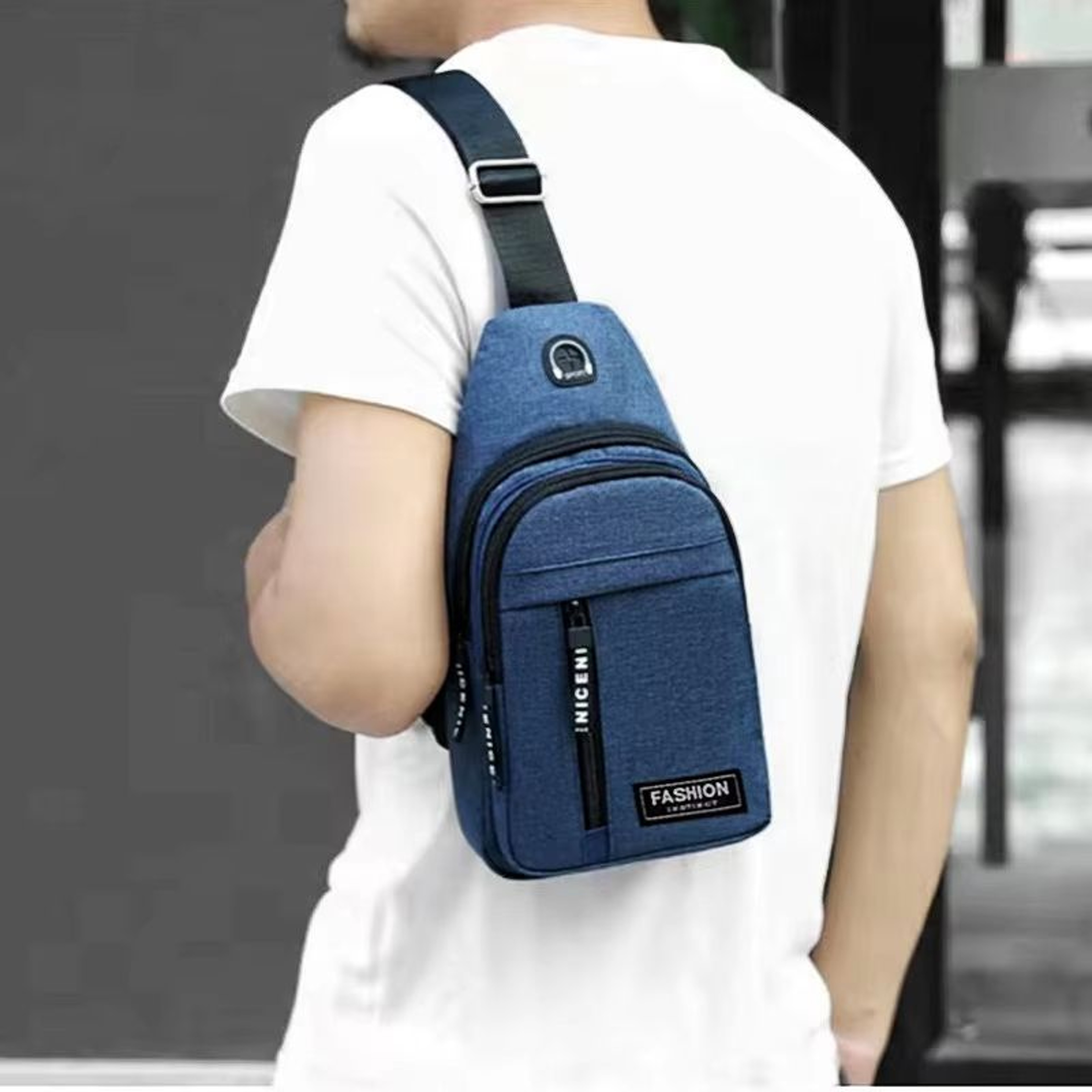 2025 Multifunctional Mens Chest Bag Waterproof Oxford Cloth Shoulder Messenger Bag 5