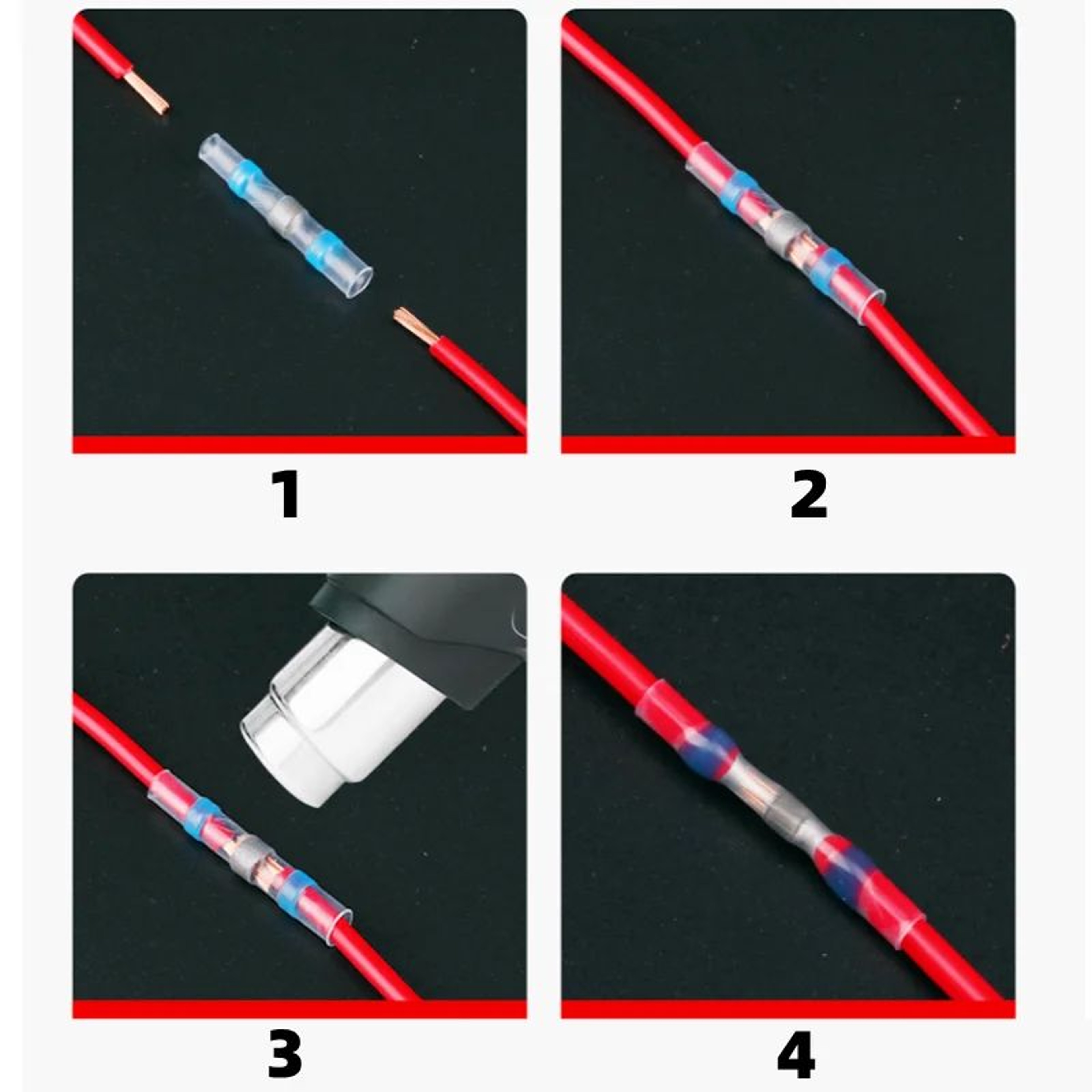 Waterproof Heat Shrink Solder Connector Terminals For Electrical Wiring 4