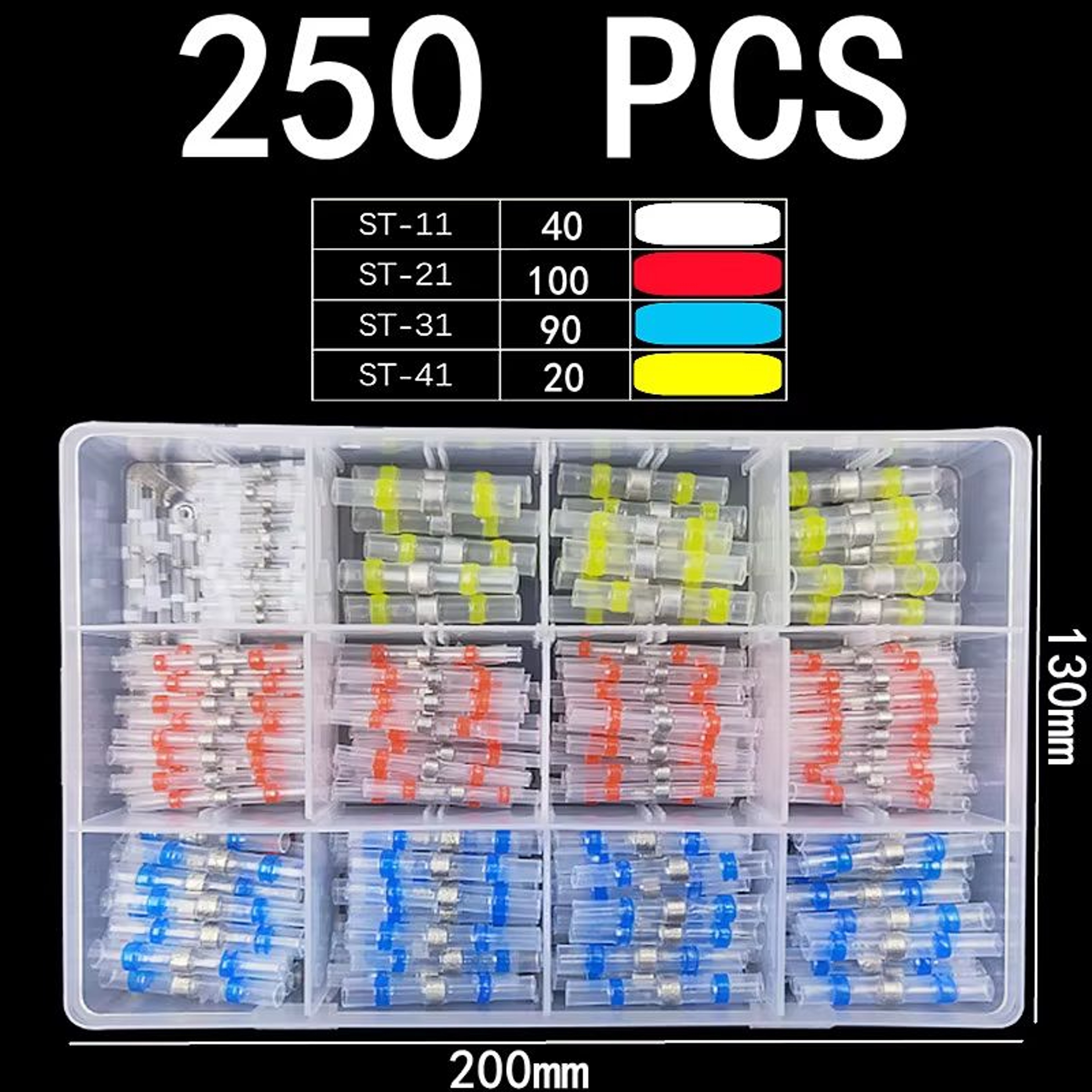 Waterproof Heat Shrink Solder Connector Terminals For Electrical Wiring 21