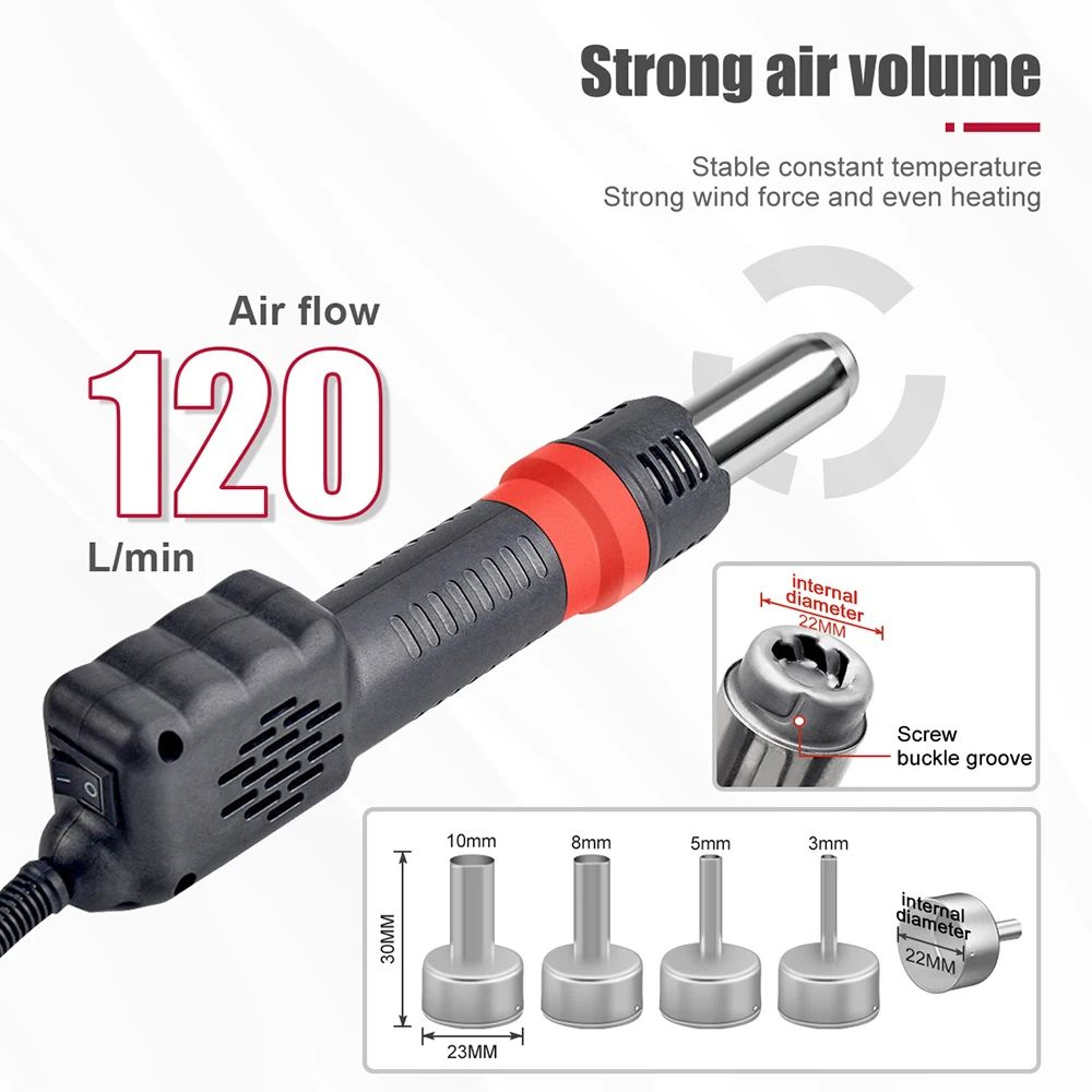 JCD 8208 750W Micro Hot Air Rework Station With LCD Display 9