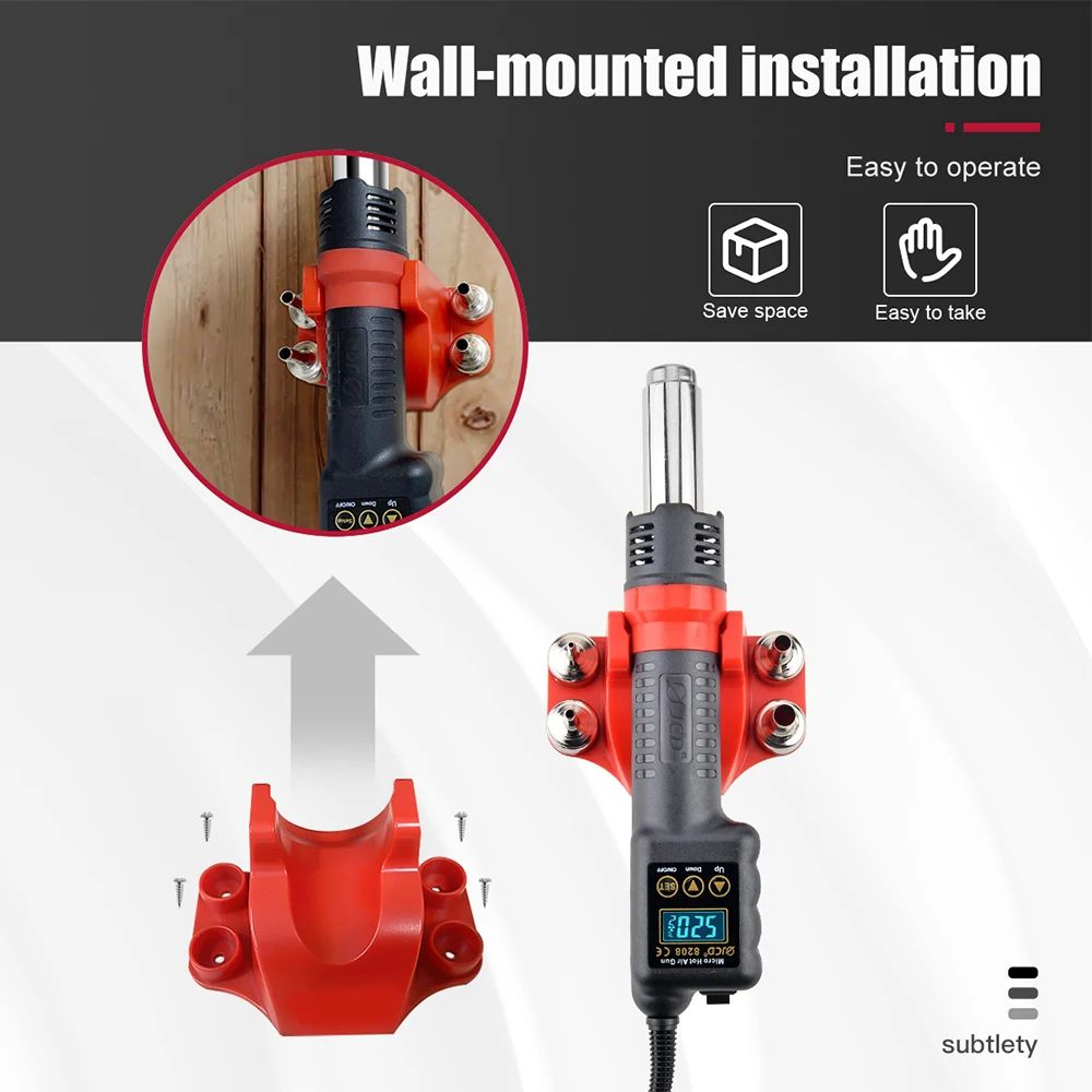 JCD 8208 750W Micro Hot Air Rework Station With LCD Display 11