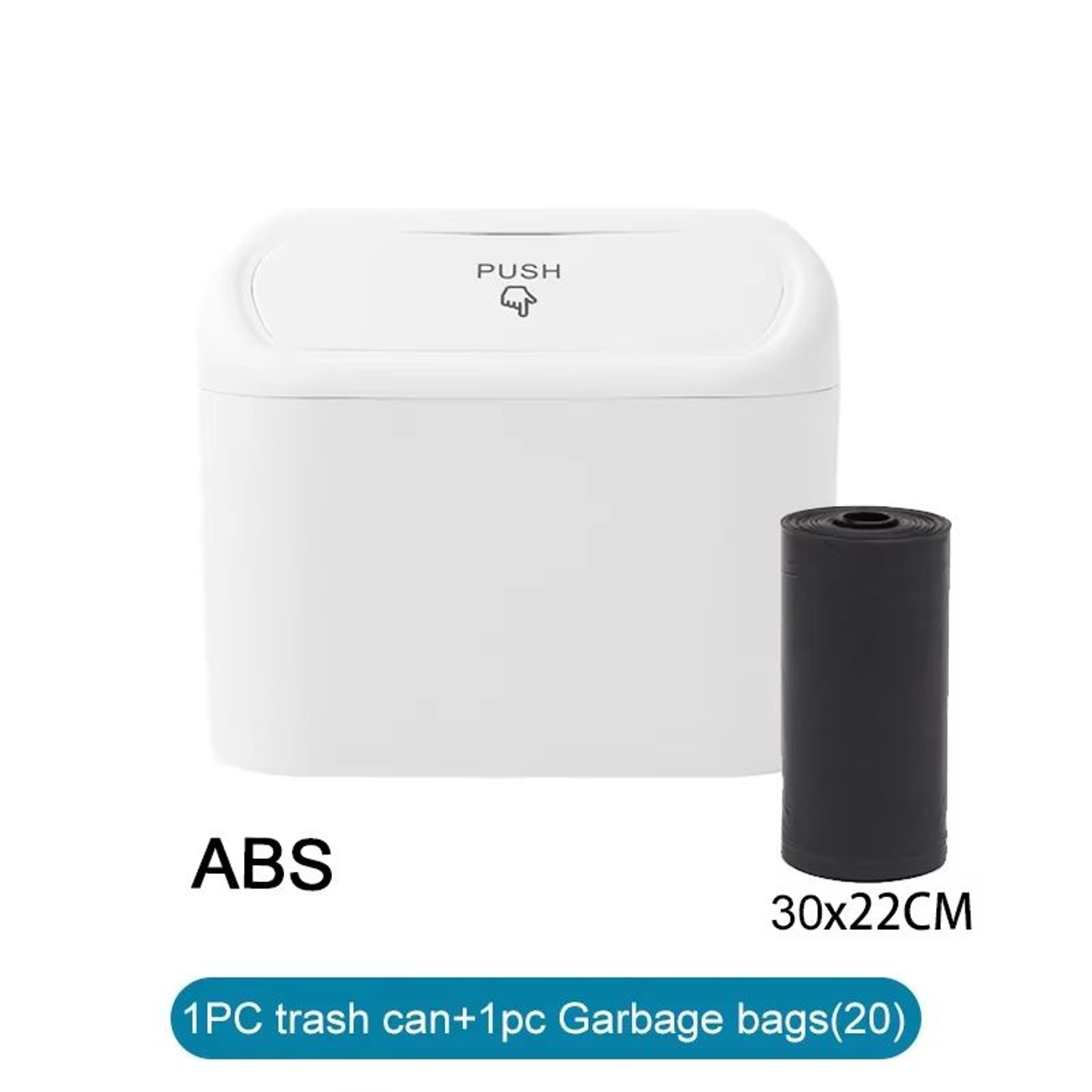 LeakProof Car Trash Can With Lid Mini Garbage Bin And 300 Bags 16