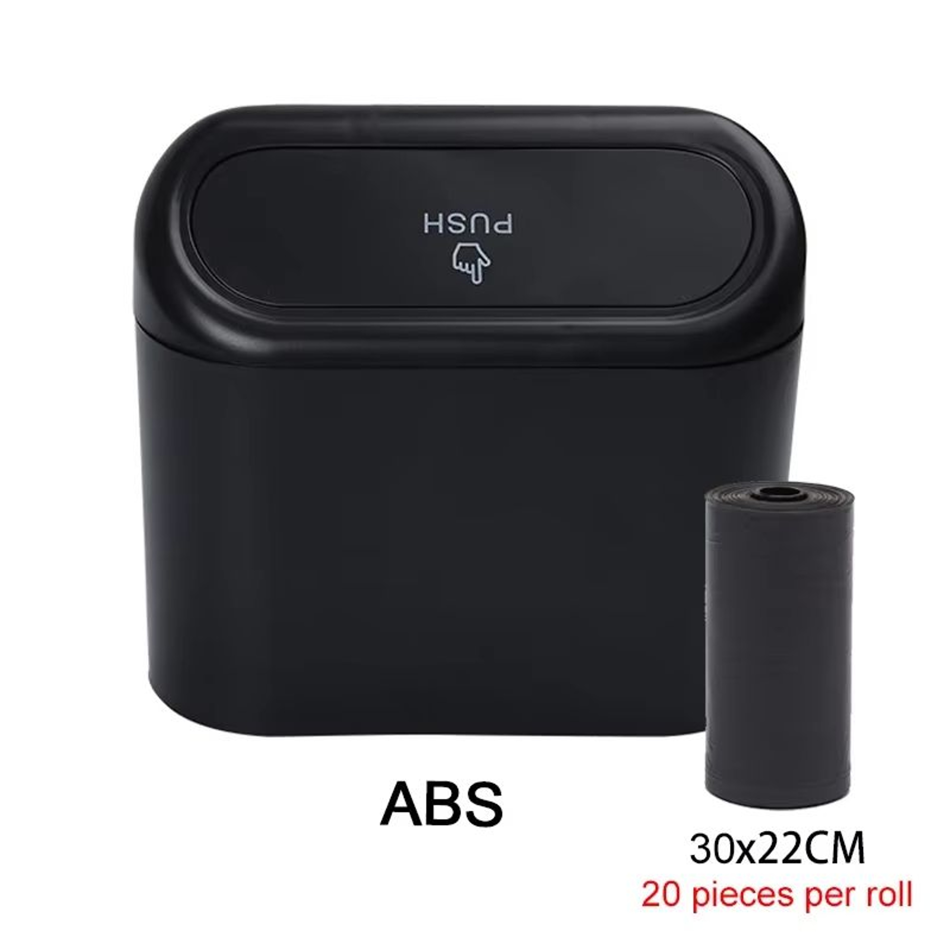 LeakProof Car Trash Can With Lid Mini Garbage Bin And 300 Bags 7