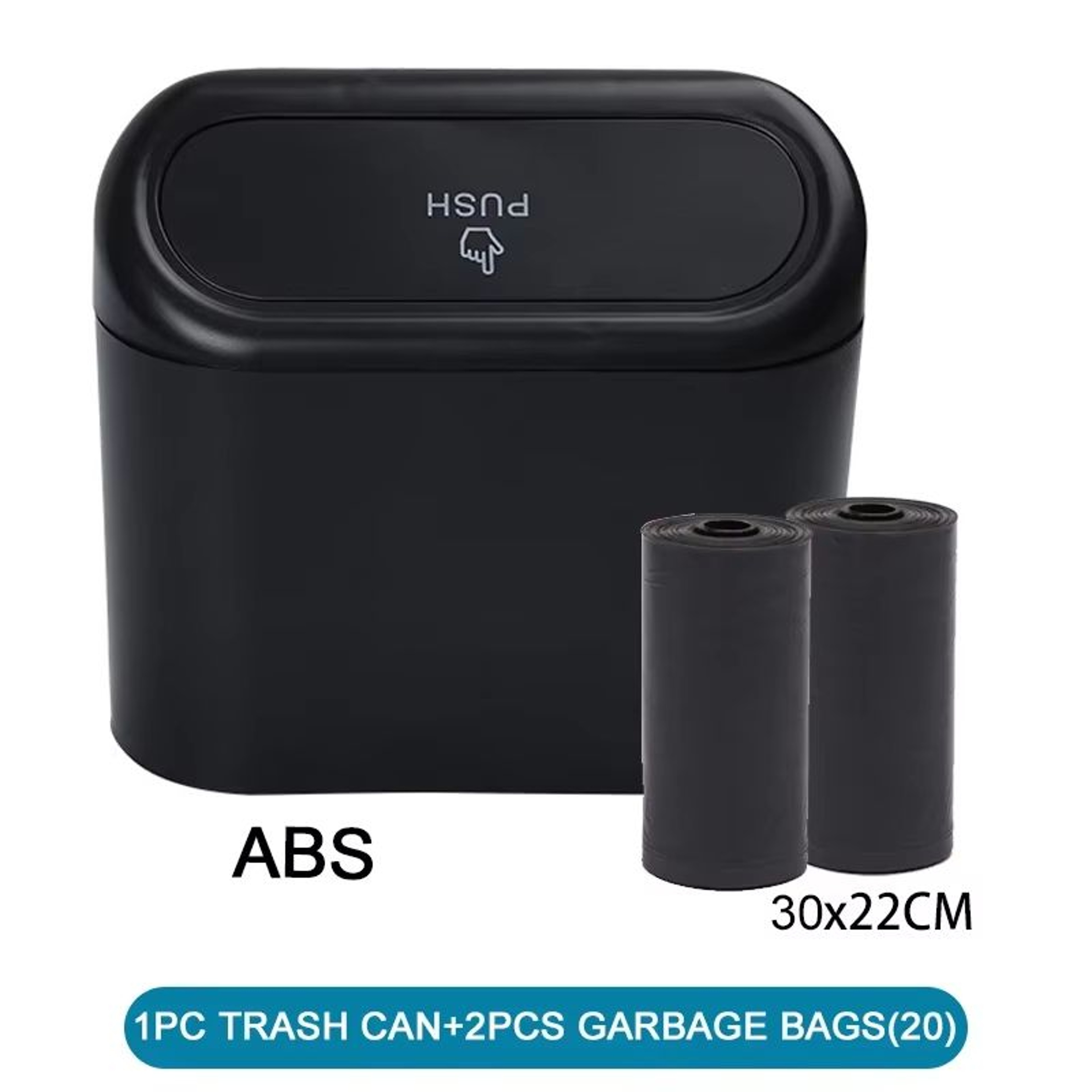 LeakProof Car Trash Can With Lid Mini Garbage Bin And 300 Bags 8