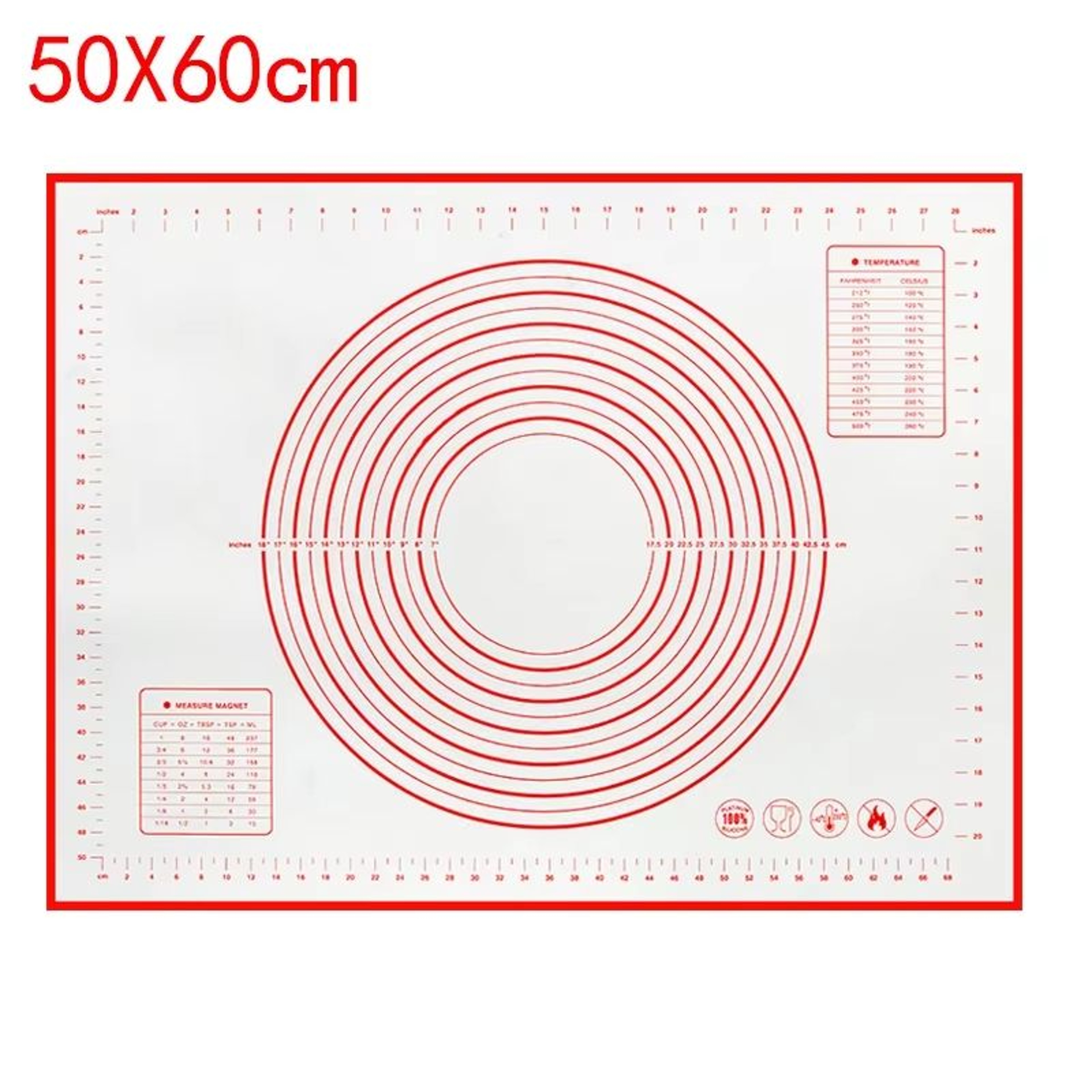 Silicone Baking Mat Dough Kneading Pad NonStick Kitchen Cooking Mat 10