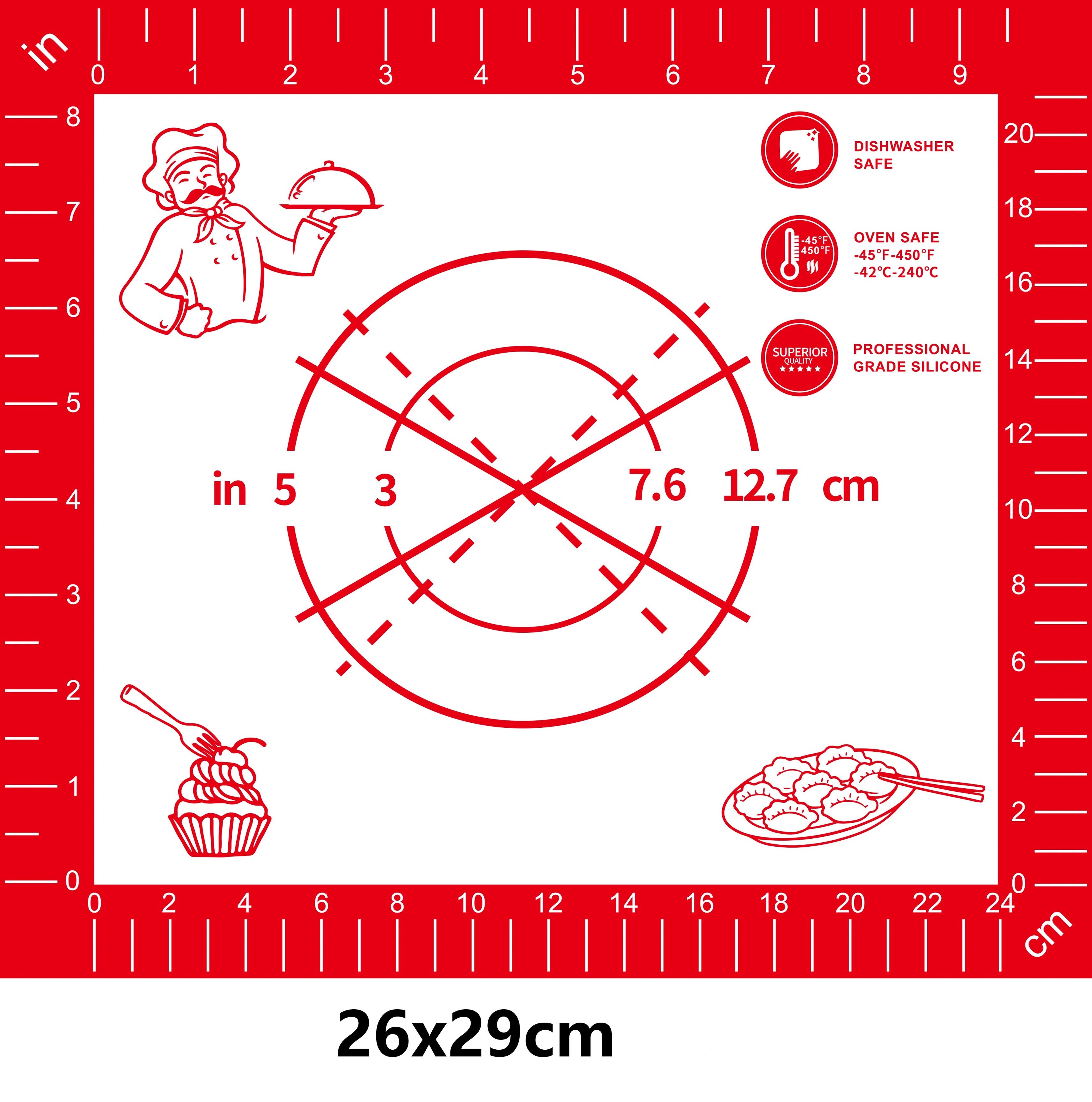 Silicone Baking Mat Dough Kneading Pad NonStick Kitchen Cooking Mat 15