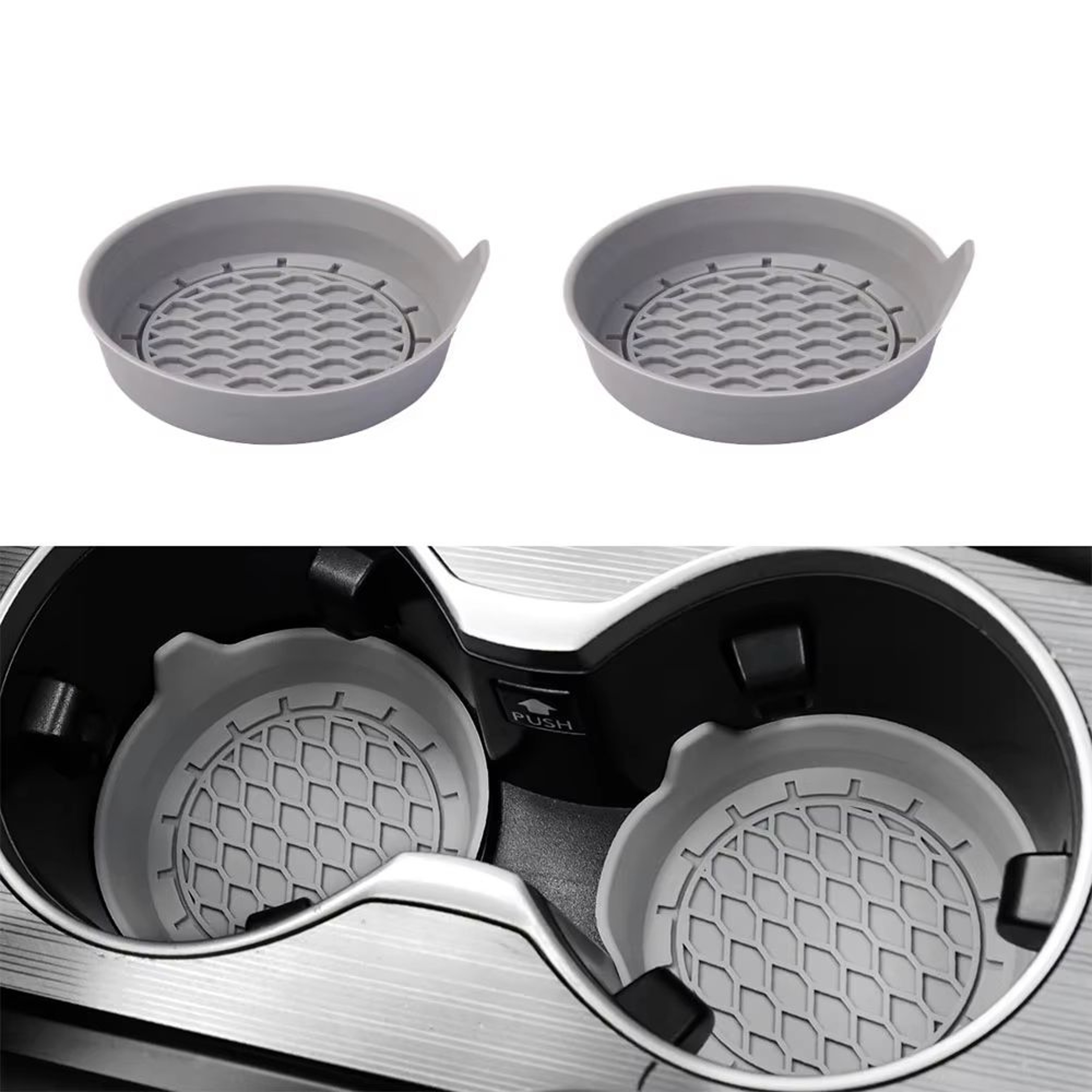 Universal Silicone Car Cup Holder Coasters NonSlip Interior Pads 24pcs 11