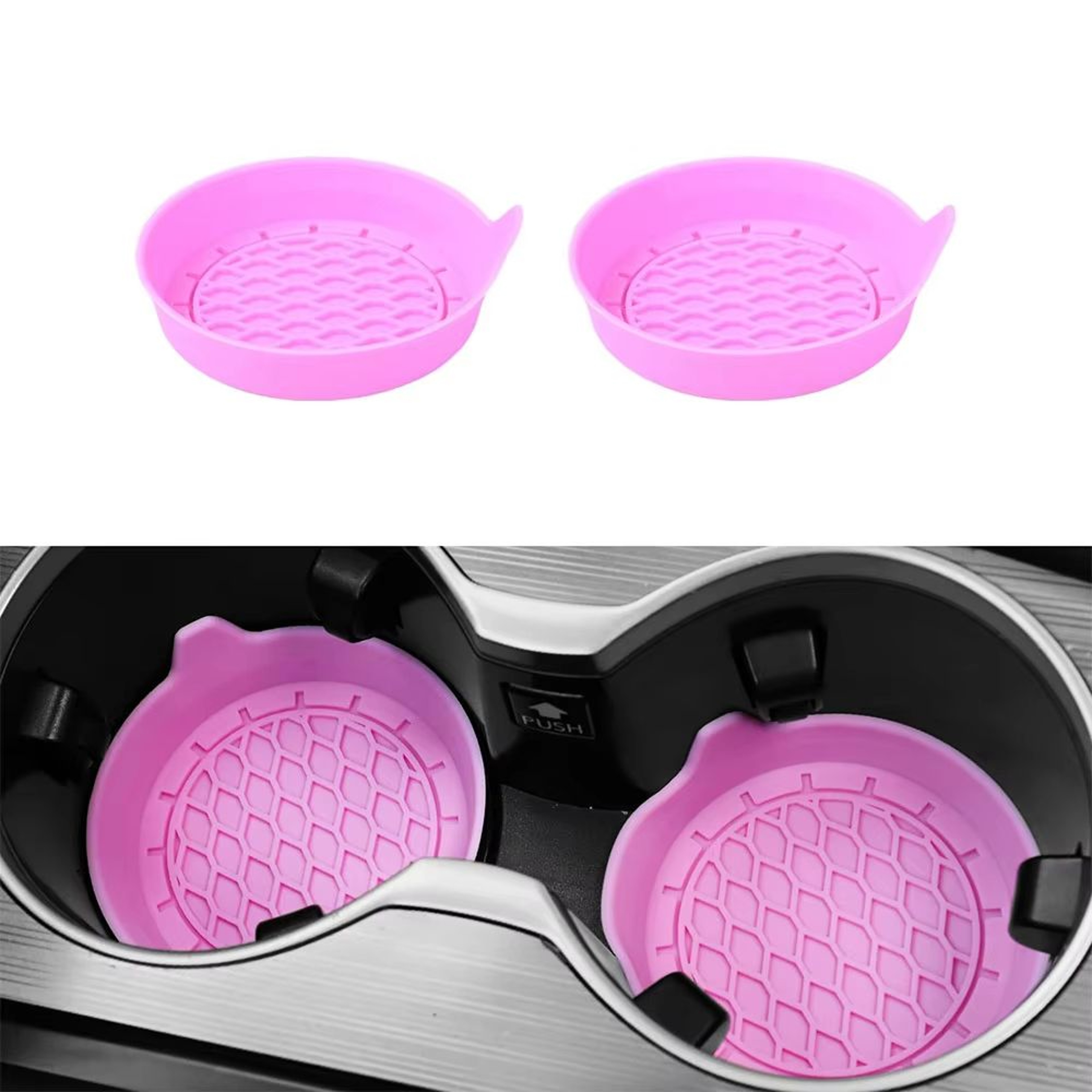 Universal Silicone Car Cup Holder Coasters NonSlip Interior Pads 24pcs 13