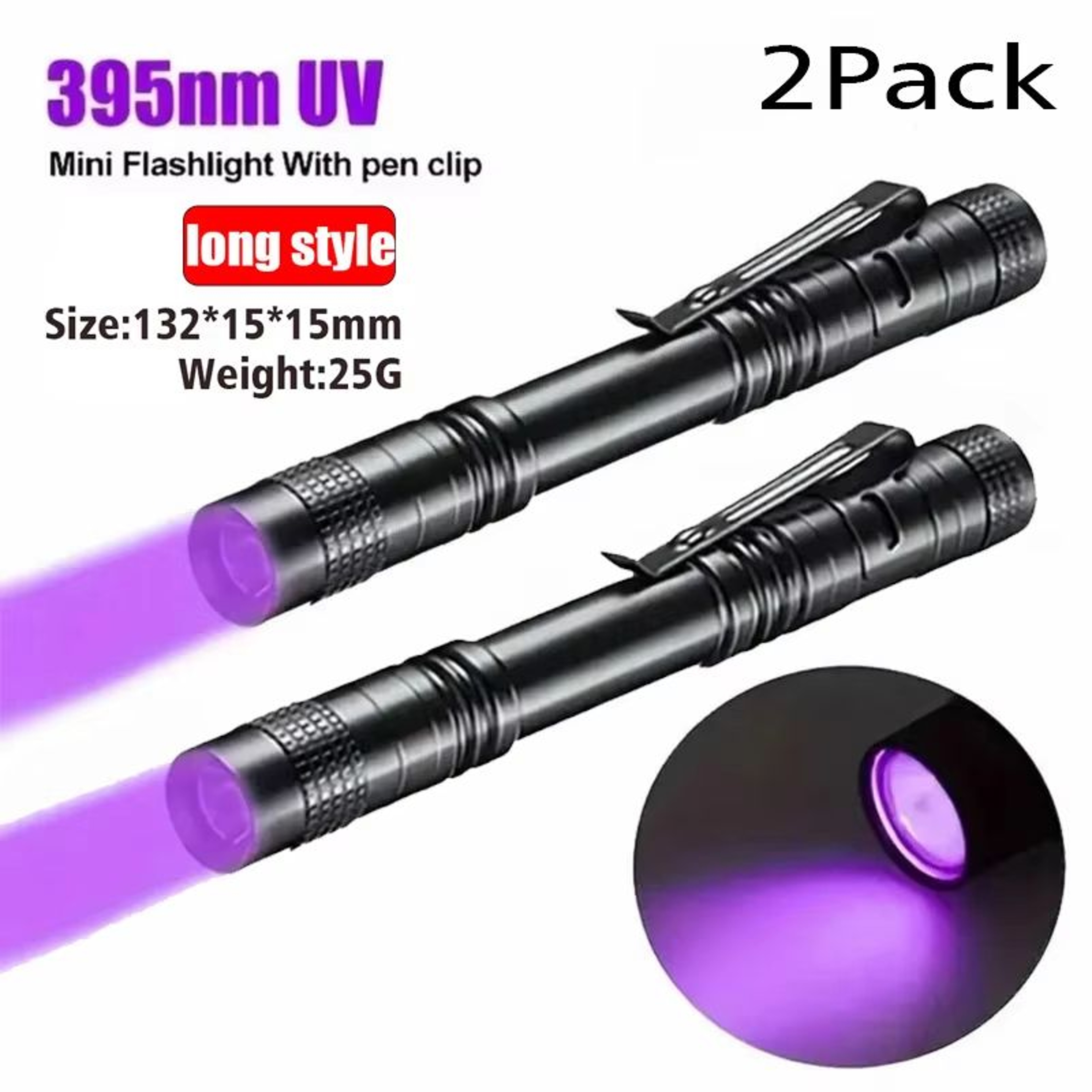 395nm UV Flashlight Portable Black Light Torch For Pet Stain  Scorpion Detection 8