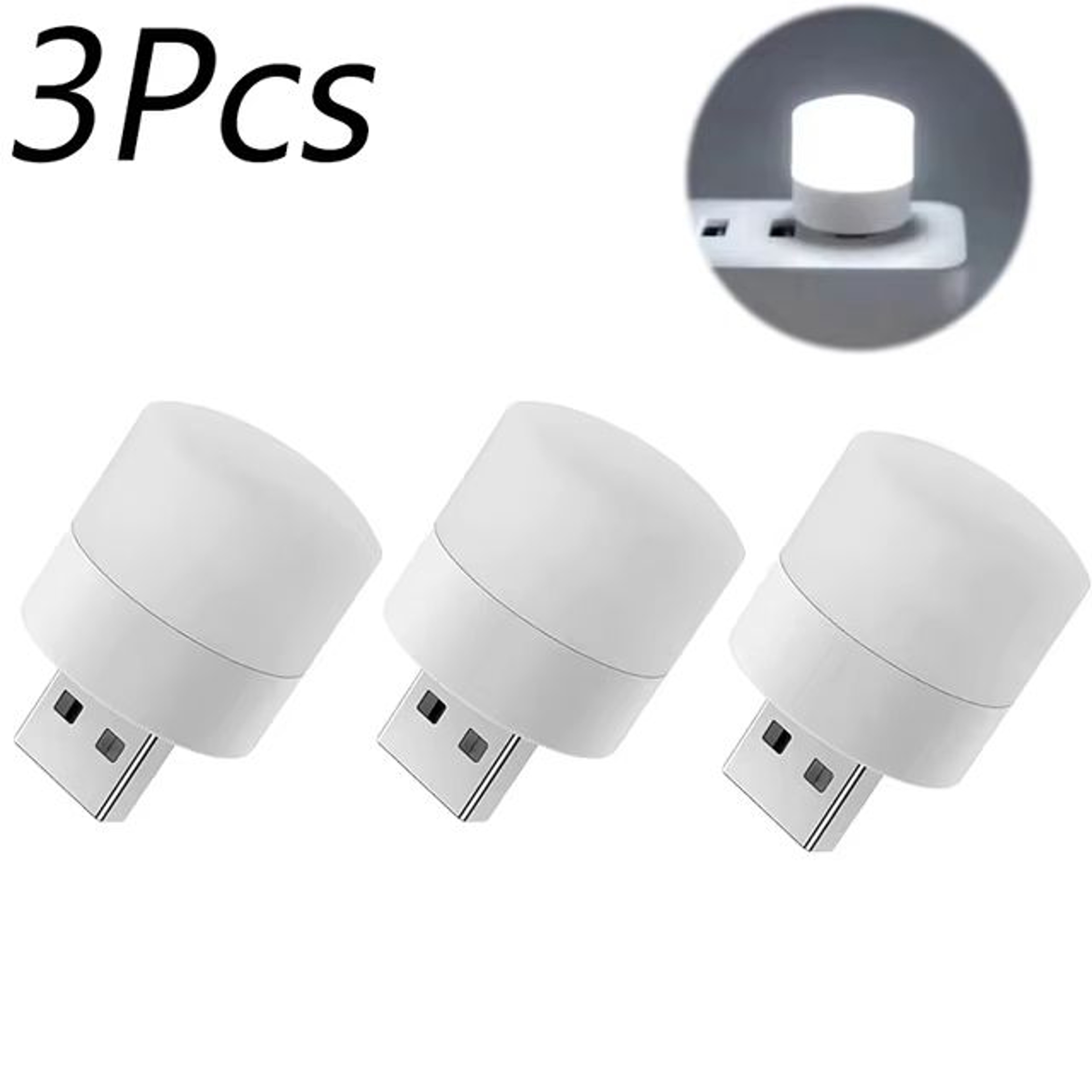 Mini USB Night Light Warm White LED EyeProtection Reading Lamp 9