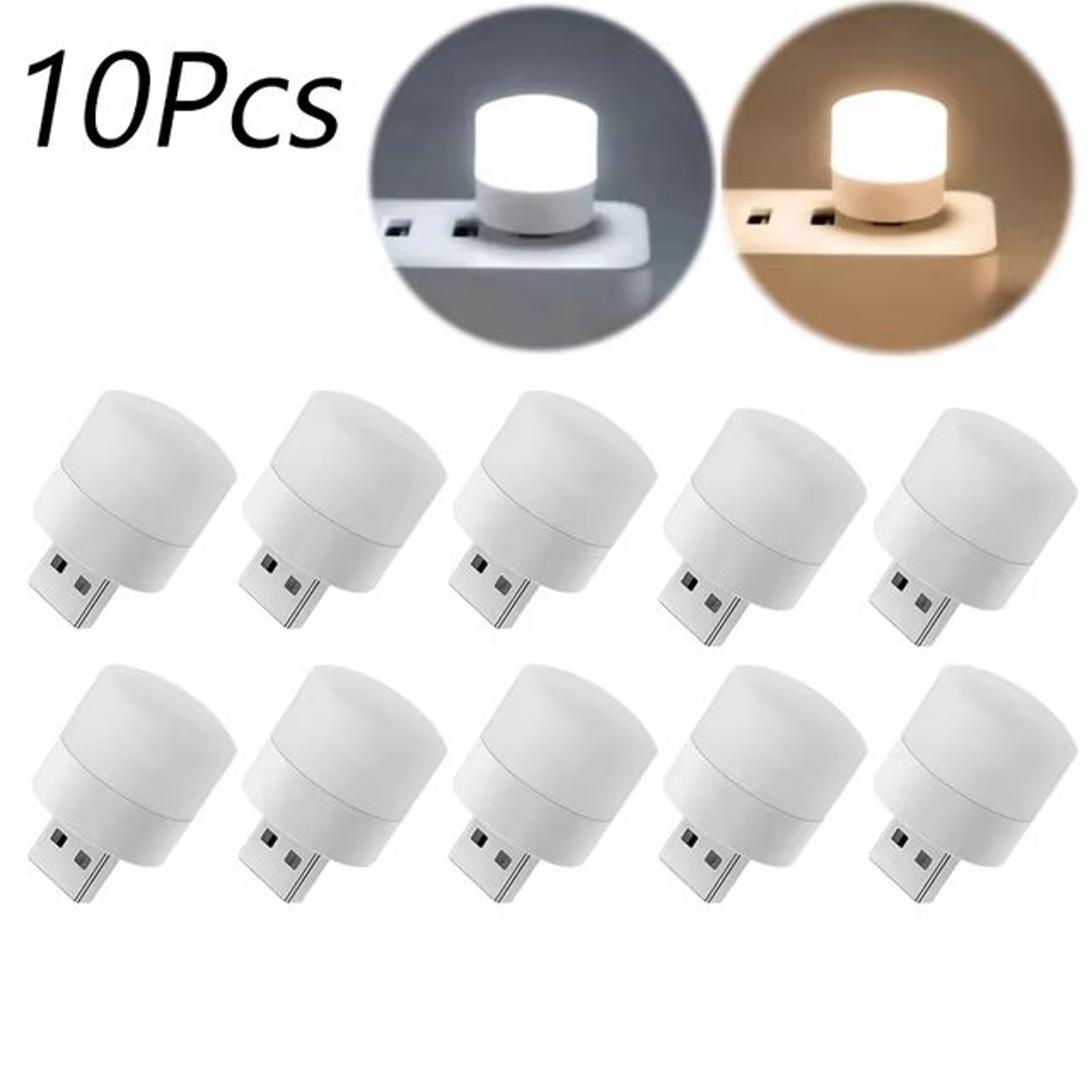 Mini USB Night Light Warm White LED EyeProtection Reading Lamp 14