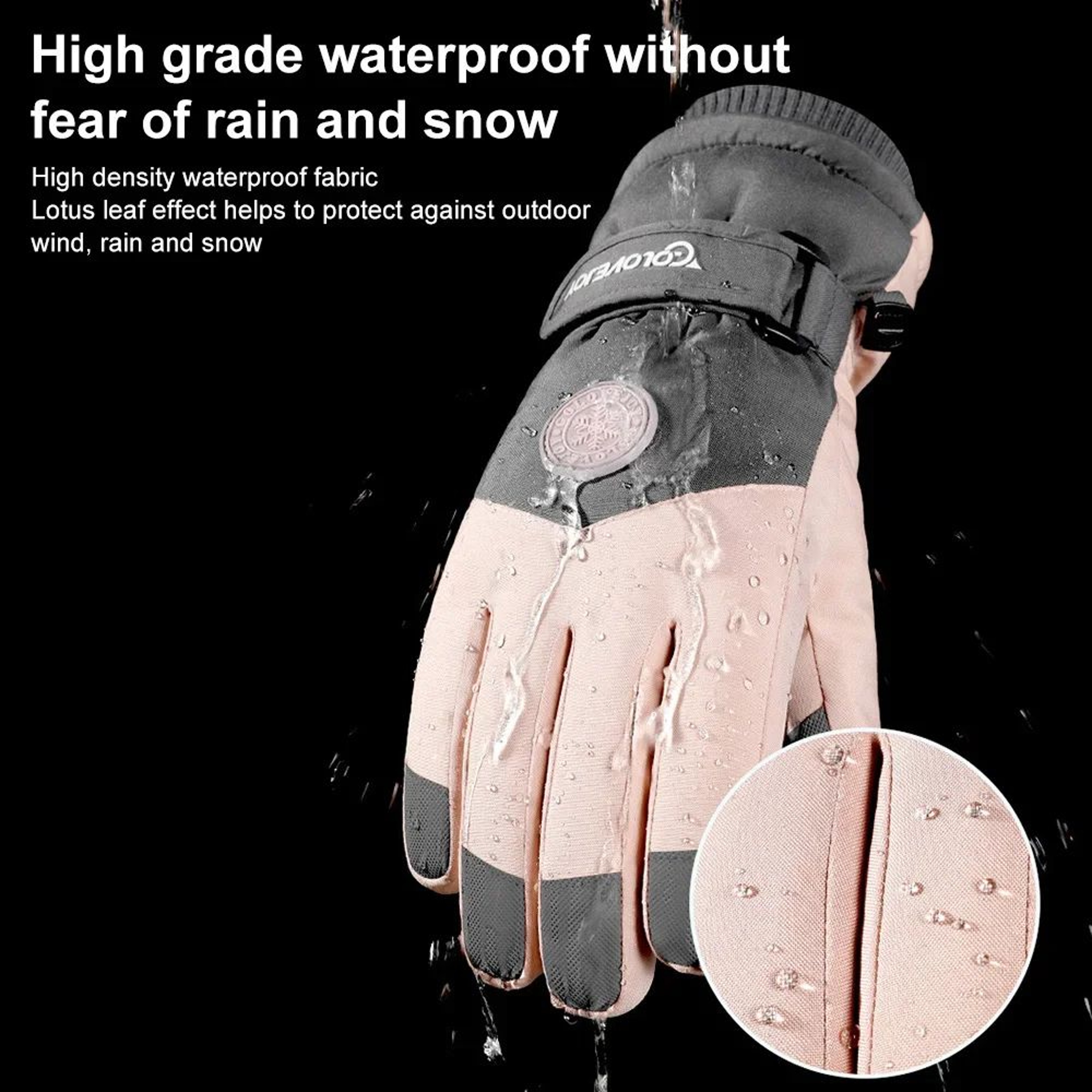 2025 Waterproof Winter Ski Gloves With Touch Screen And Fleece Lining 2