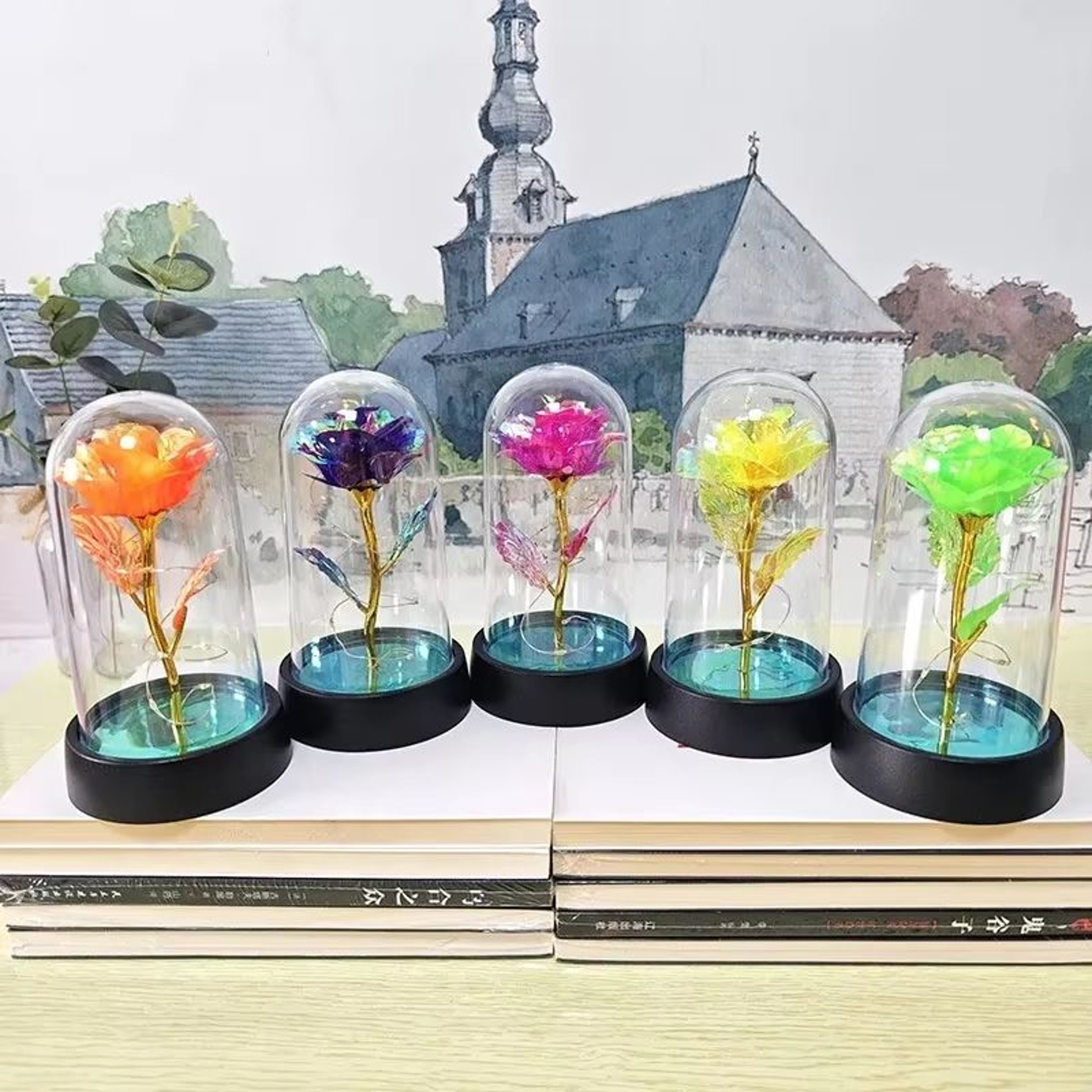 Eternal Artificial Rose LED Light Flower Valentines Gift For Girlfriend 4