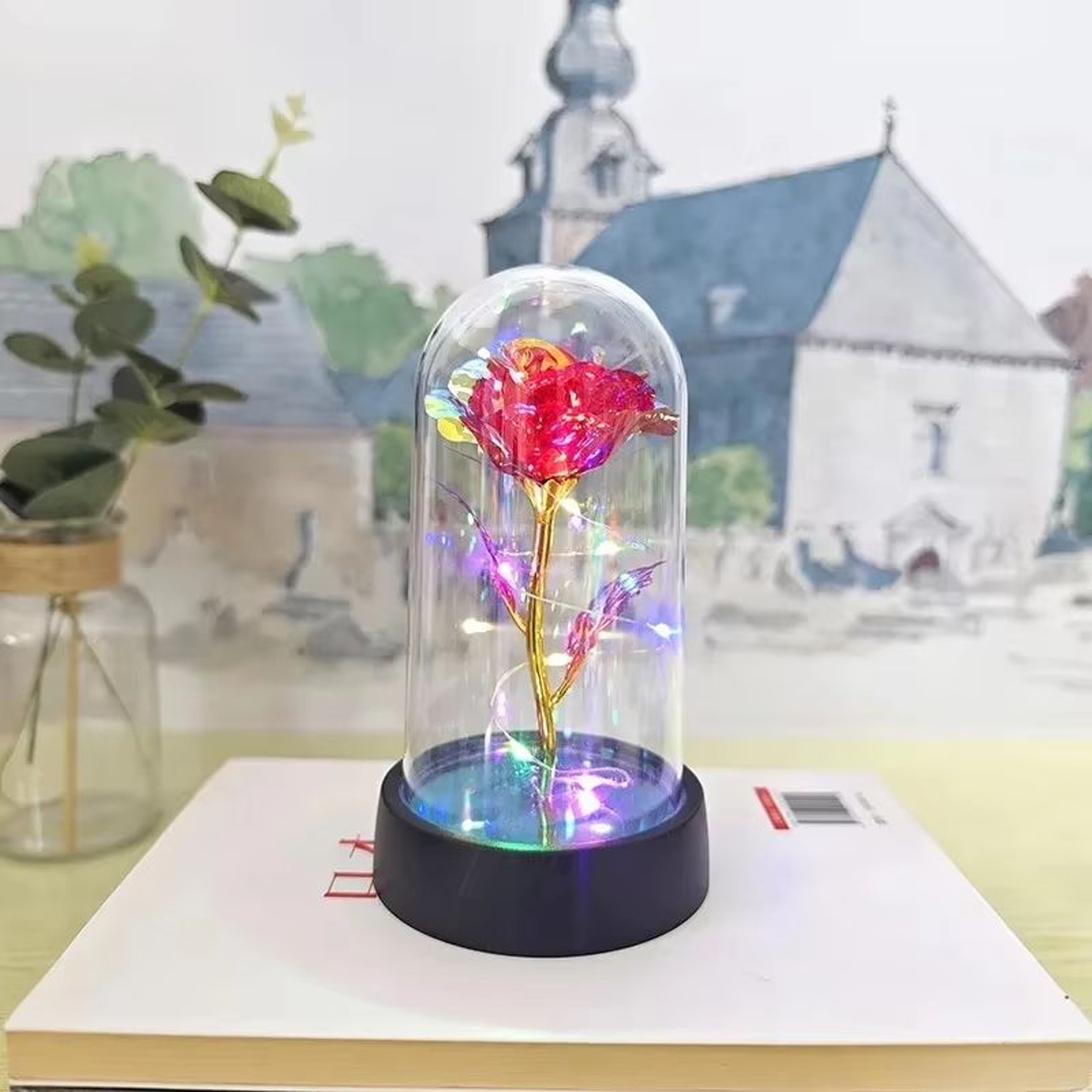 Eternal Artificial Rose LED Light Flower Valentines Gift For Girlfriend 13