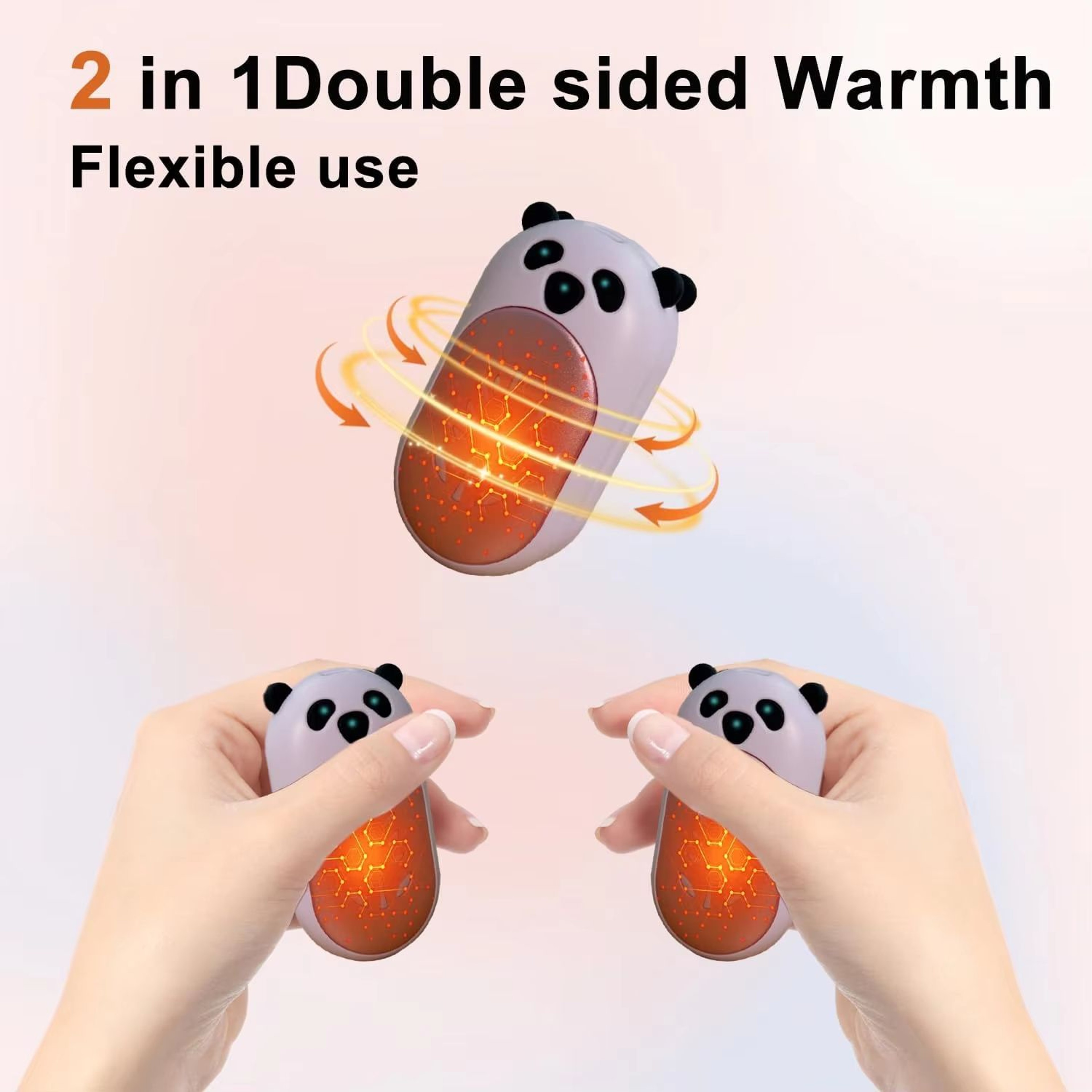 AI Rechargeable Hand Warmers 2Pack 6000 MAh Portable Outdoor Heater 3