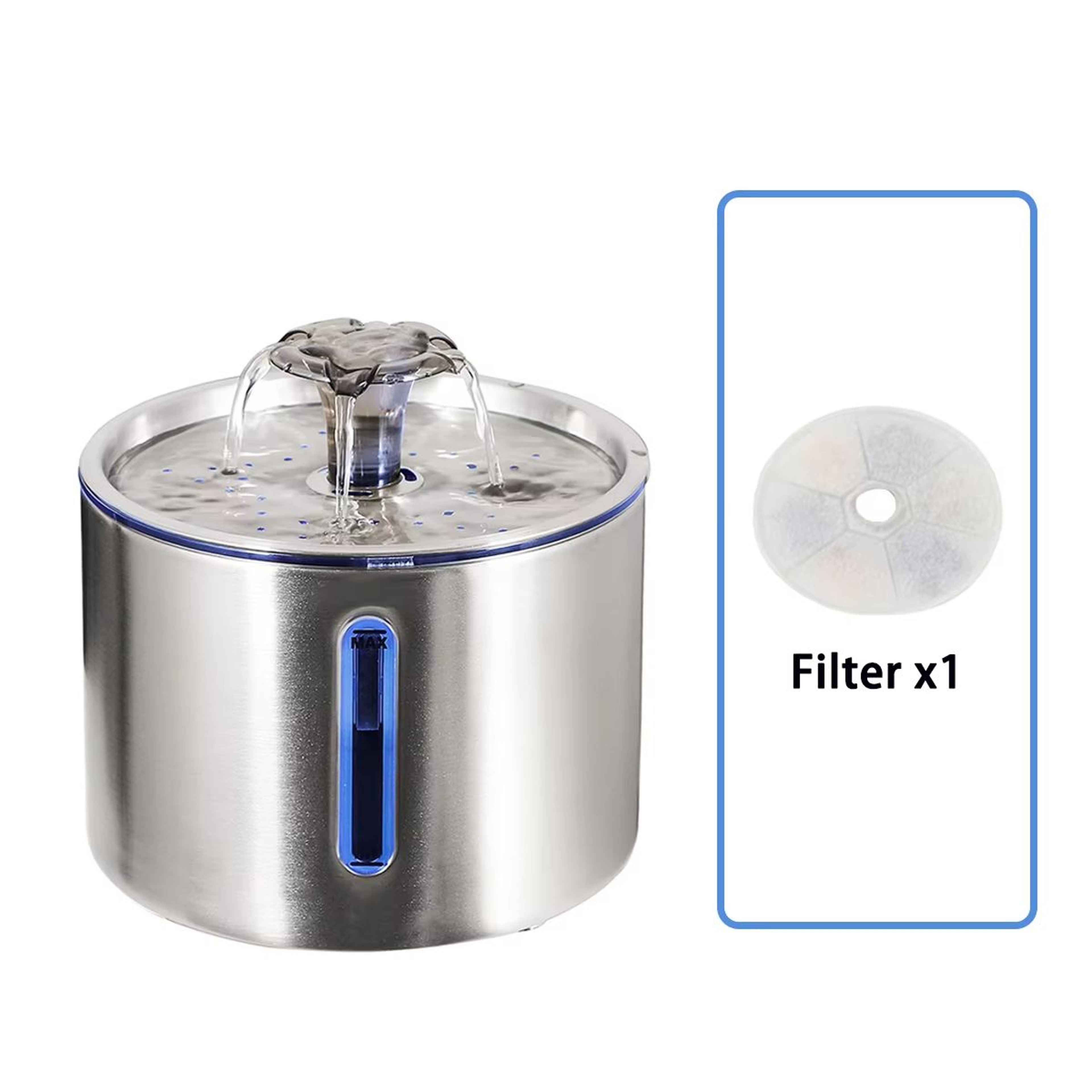 Stainless Steel Automatic Cat Water Fountain 8454 Fl Oz Pet Hydration Dispenser 6