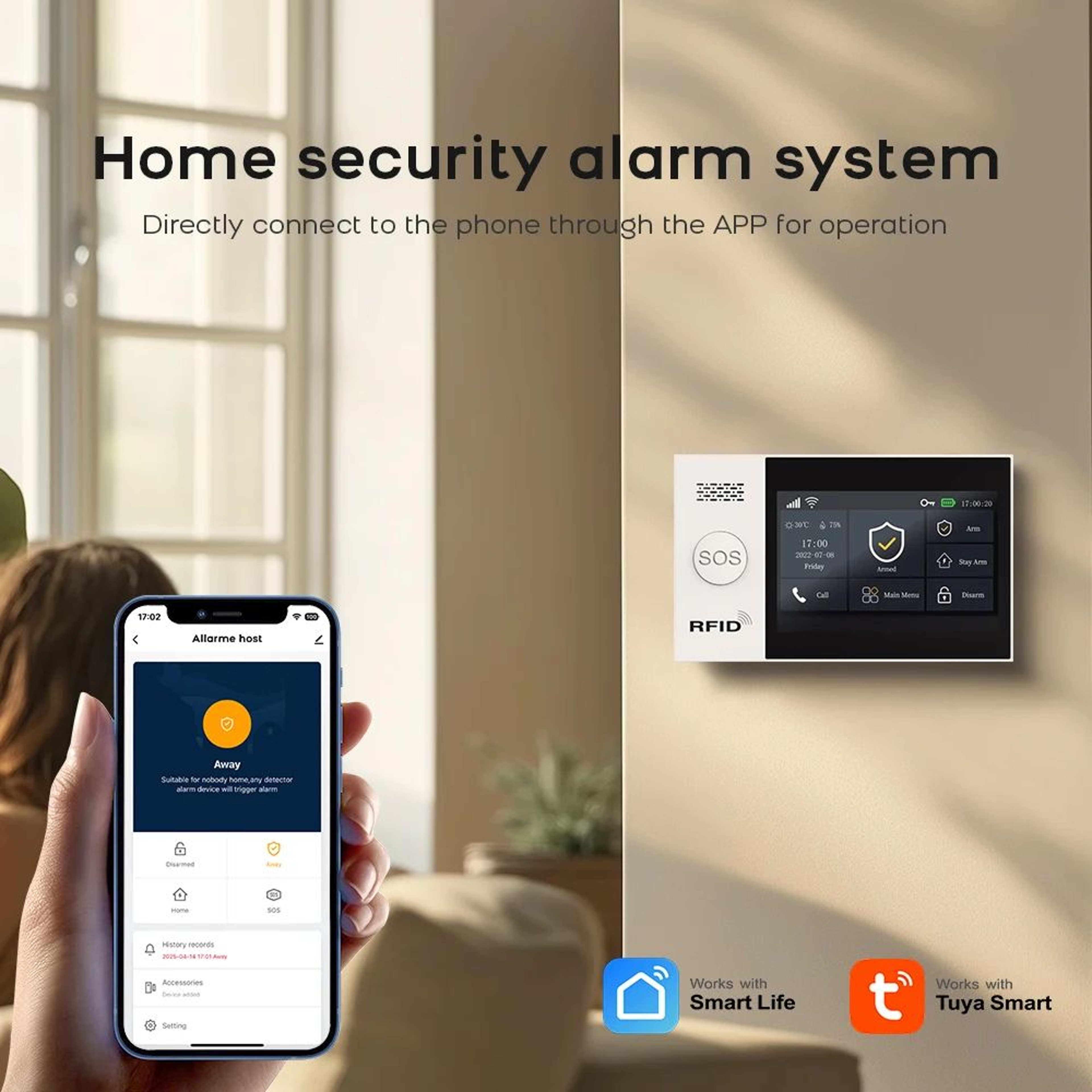 PGST PG107 4G  WiFi Smart Home Security Alarm System With 43 Touch Screen 1