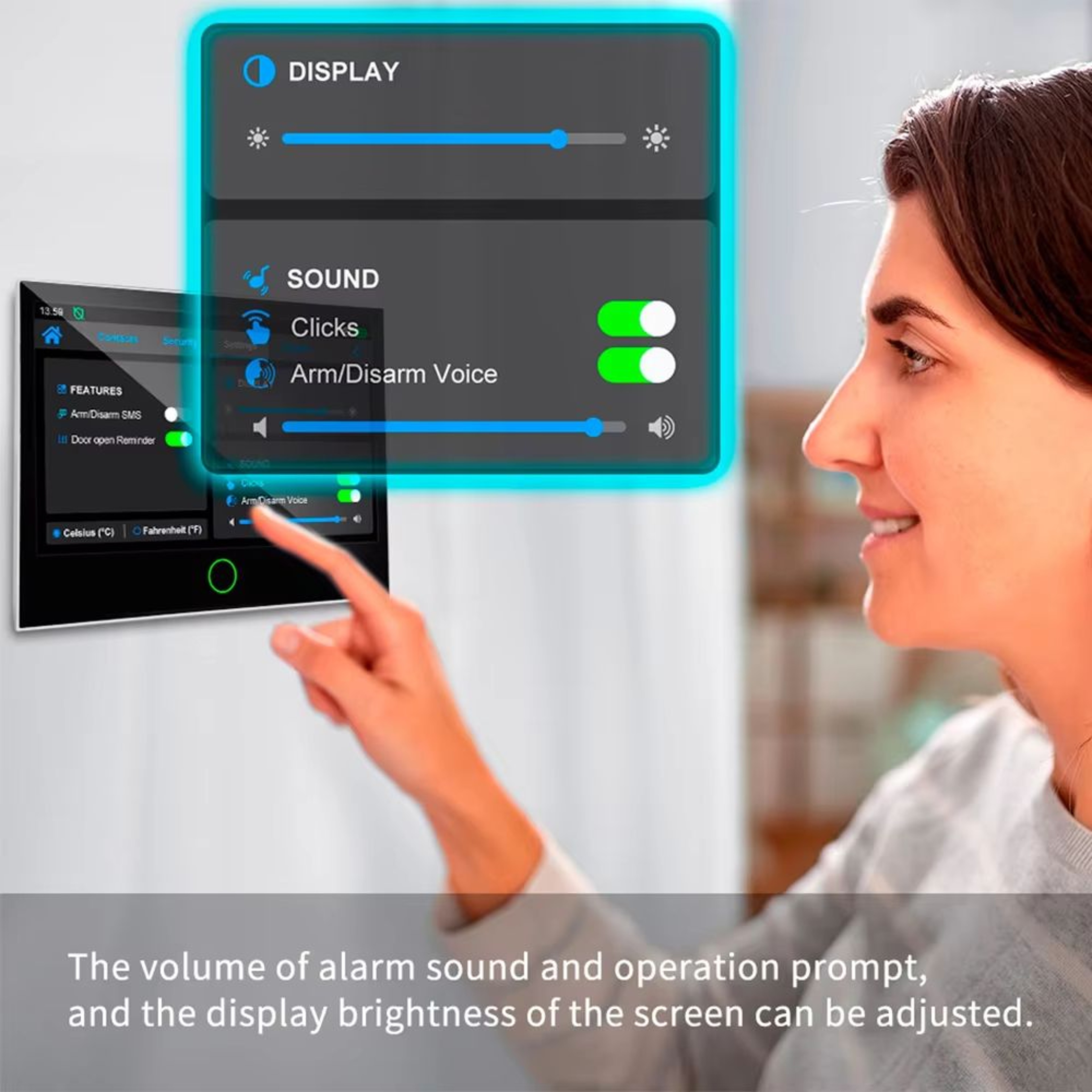 KERUI 4G  WiFi Smart Home Alarm System With 7Inch IPS Touch Screen Panel 5