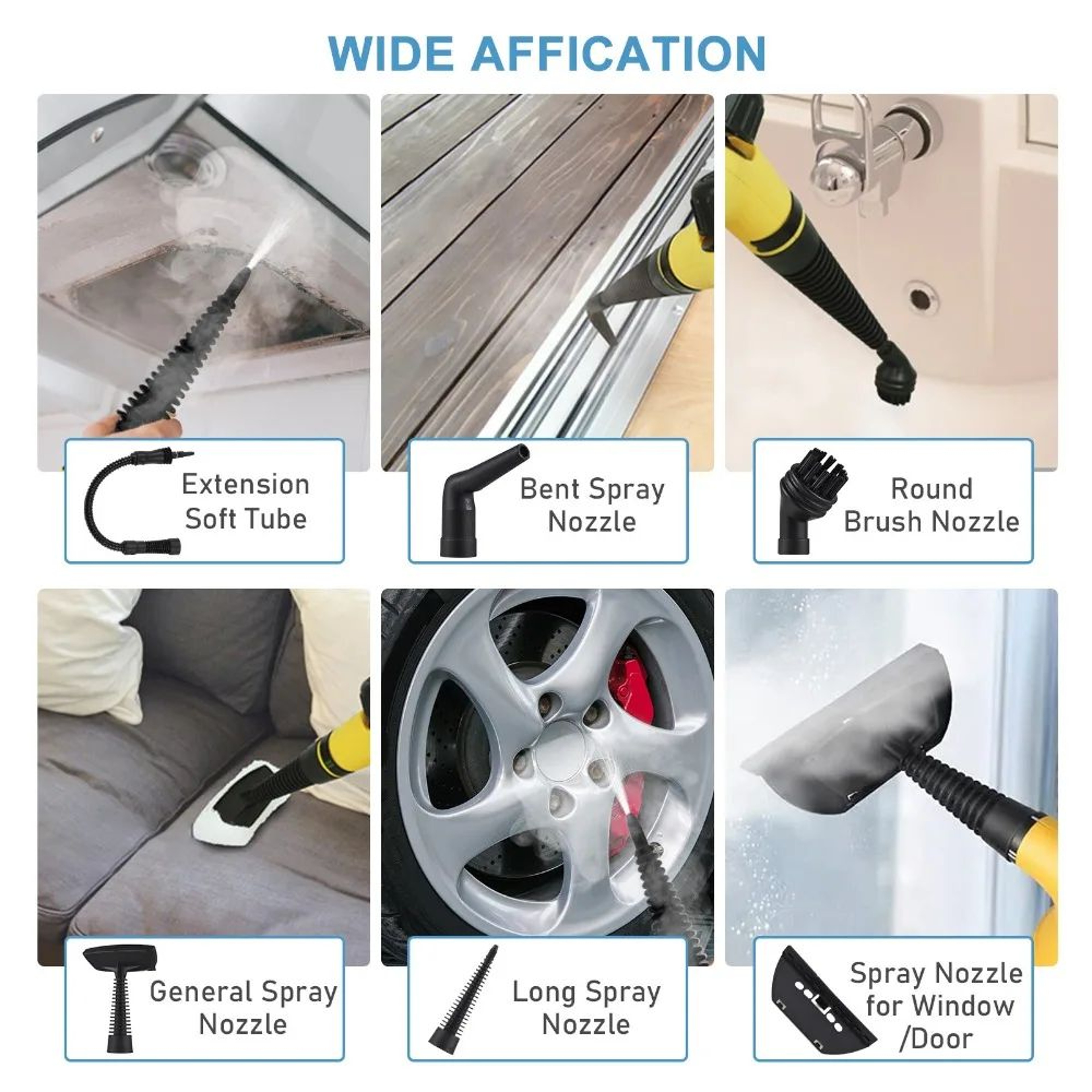 HandHeld High Temperature Steam Cleaner For Kitchen Bathroom Car And Home Cleaning 3