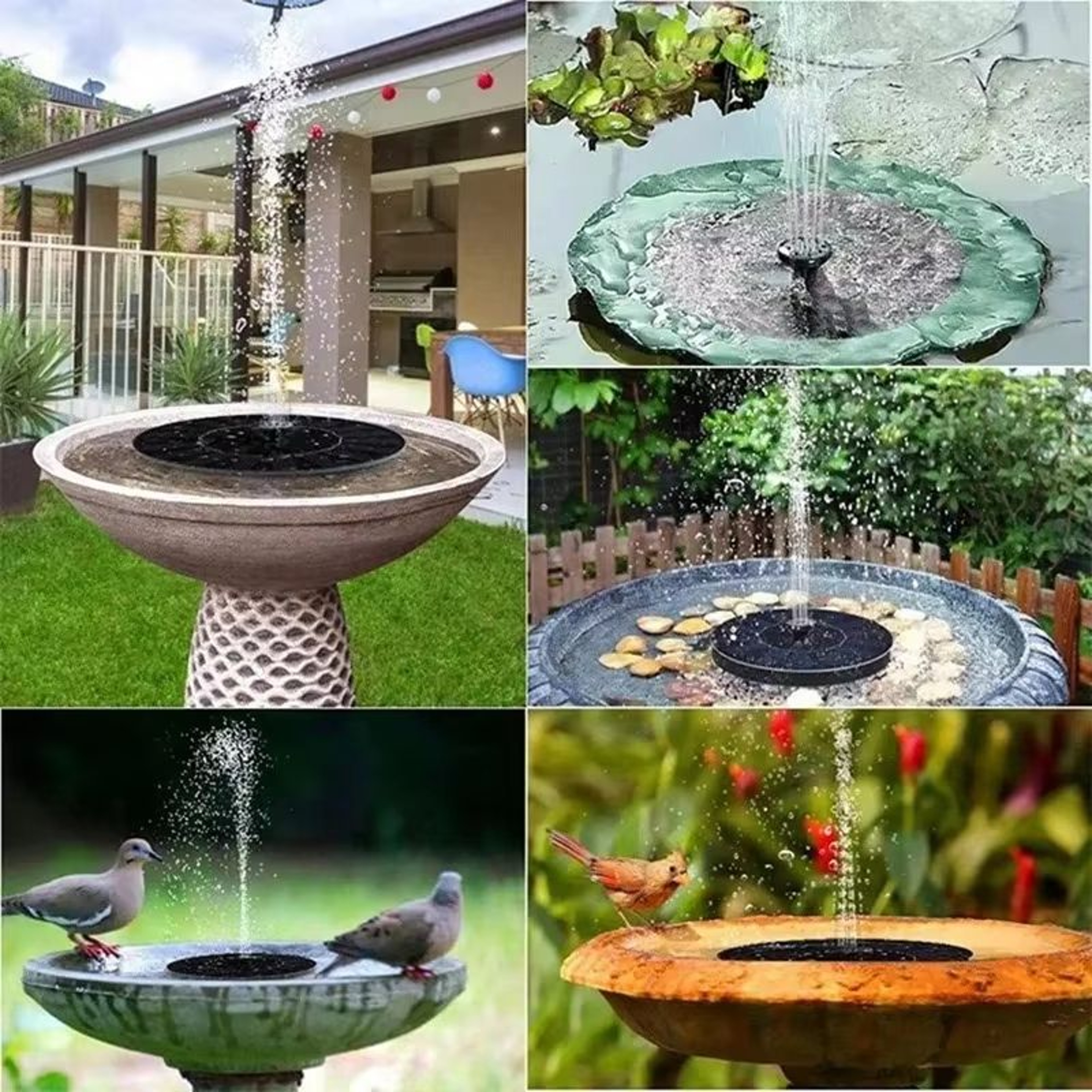 Solar Floating Fountain Pump For Bird Baths And Garden Ponds 2