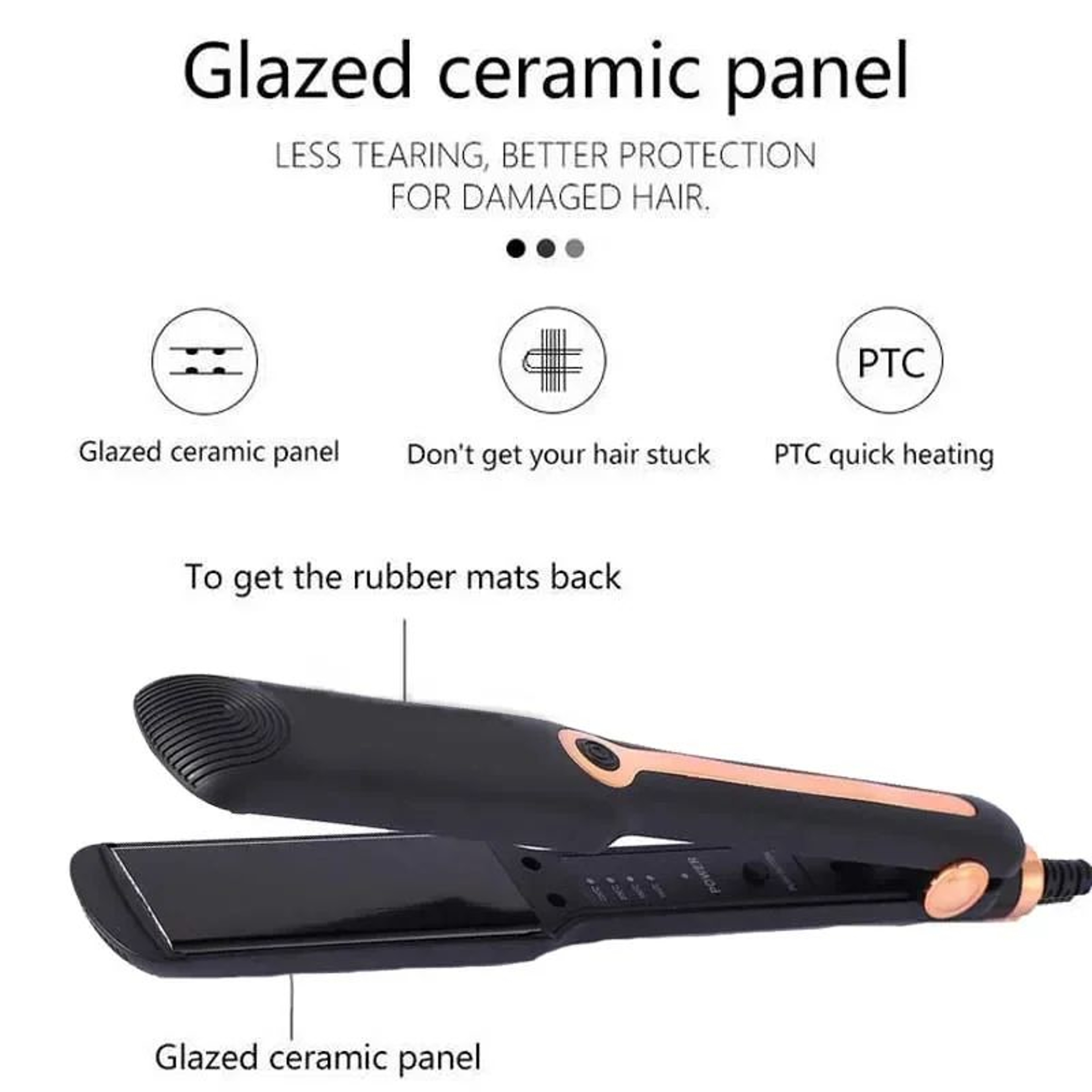 Professional Ceramic Hair Straightener And Curling Iron With Adjustable Temperature 4