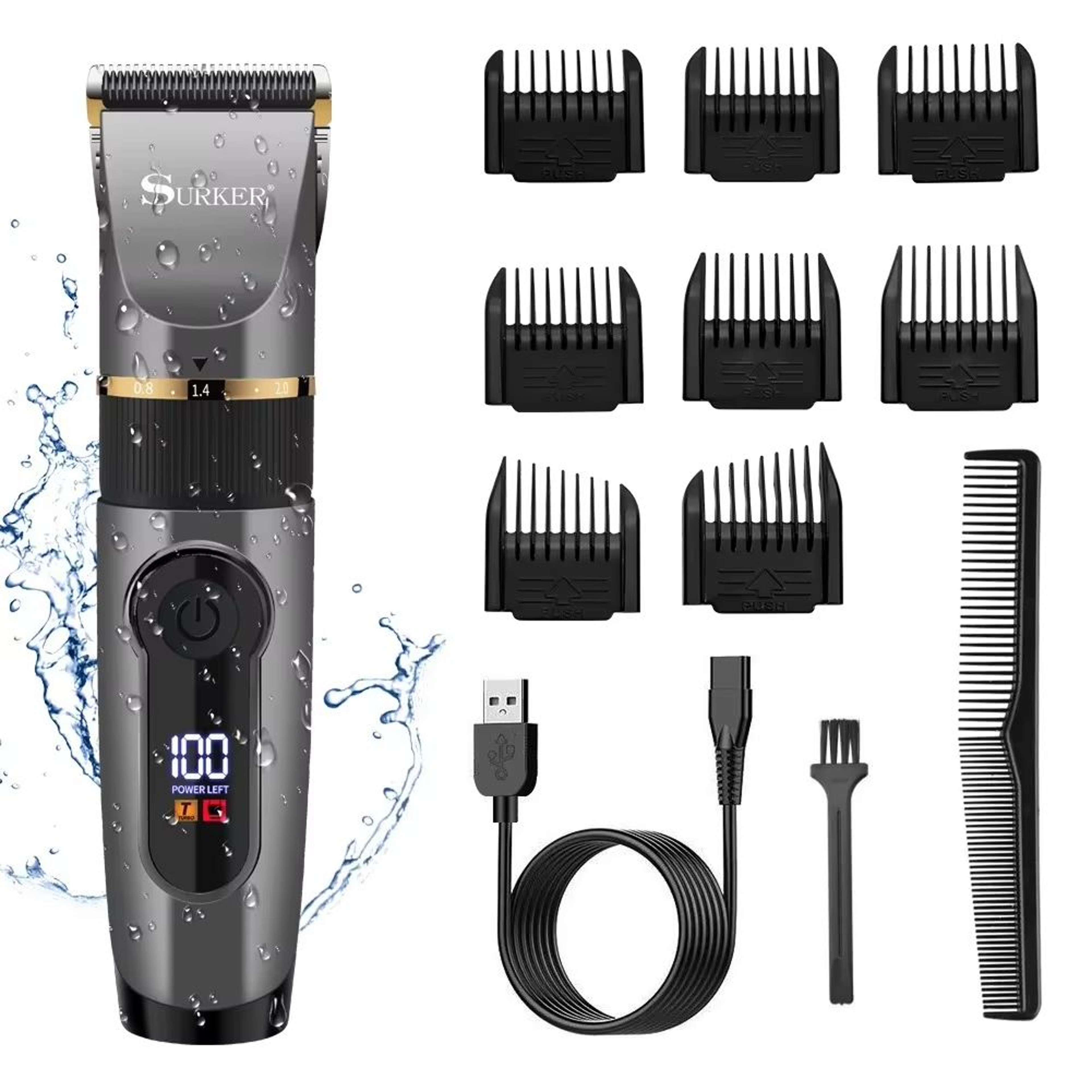 TINSOL Professional Electric Hair Trimmer With Ceramic Blade And LED Display 0