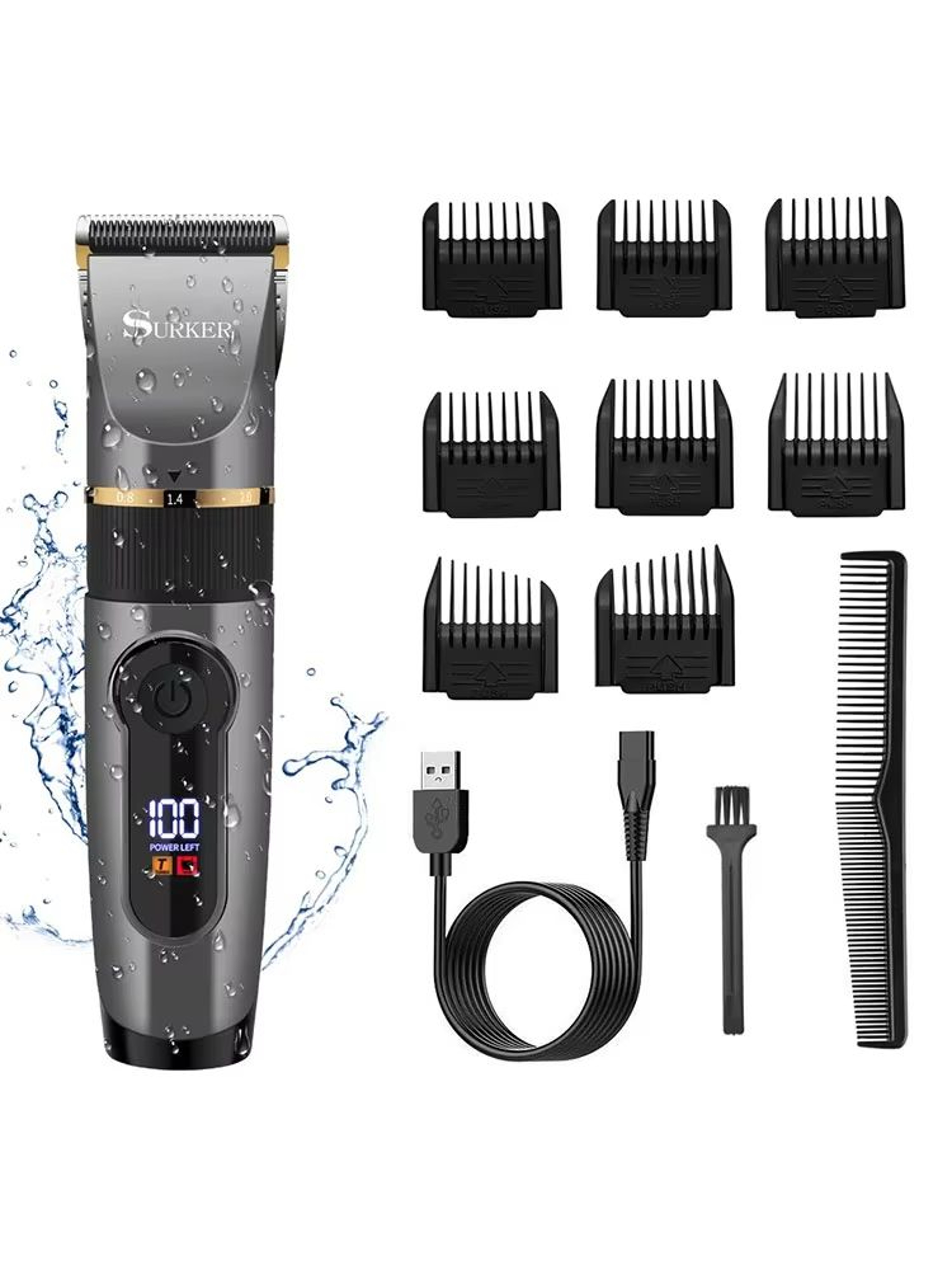 TINSOL Professional Electric Hair Trimmer With Ceramic Blade And LED Display 6