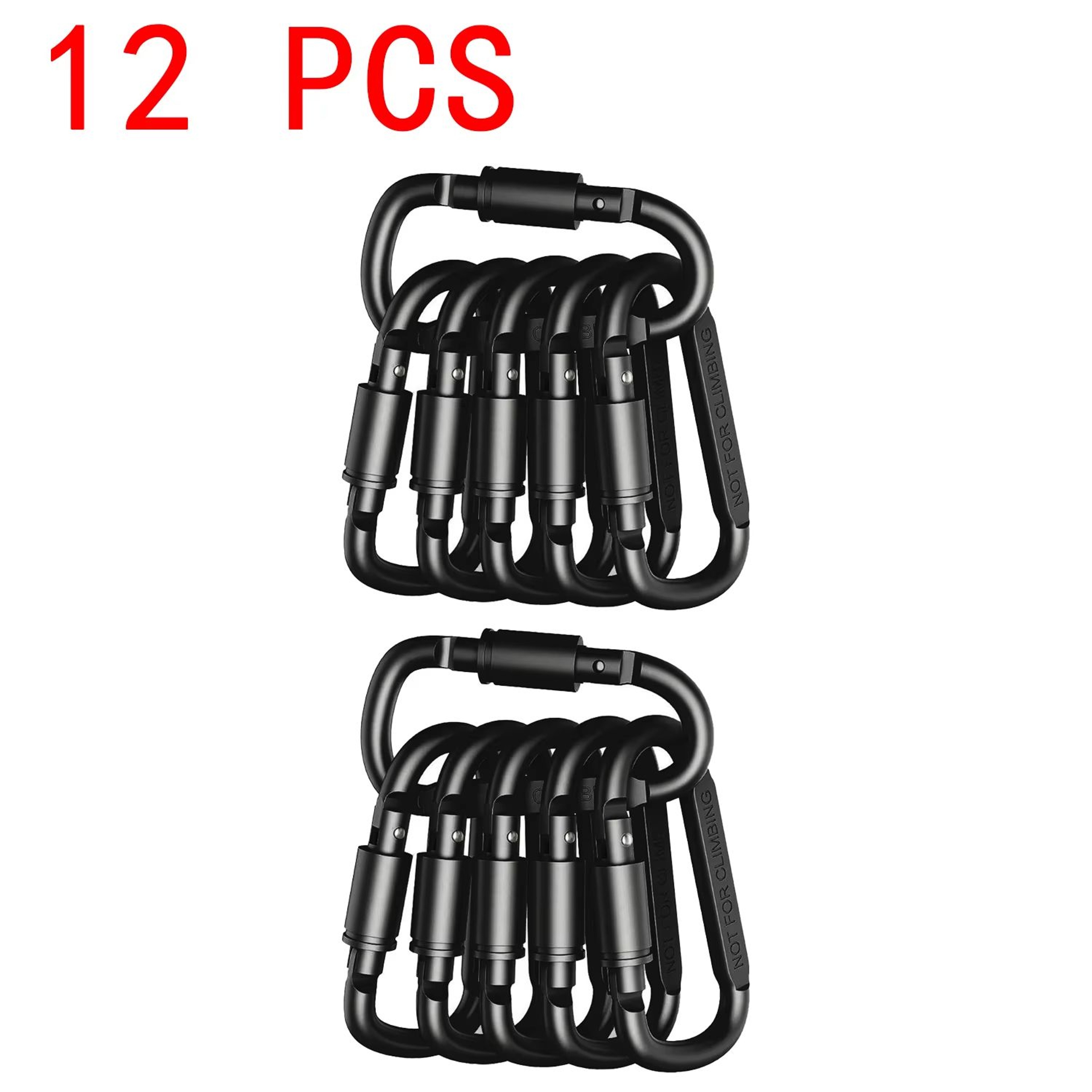 Alloy Aluminum Carabiner Set 46PCS Outdoor Tactical Clip Keychain Hooks 10