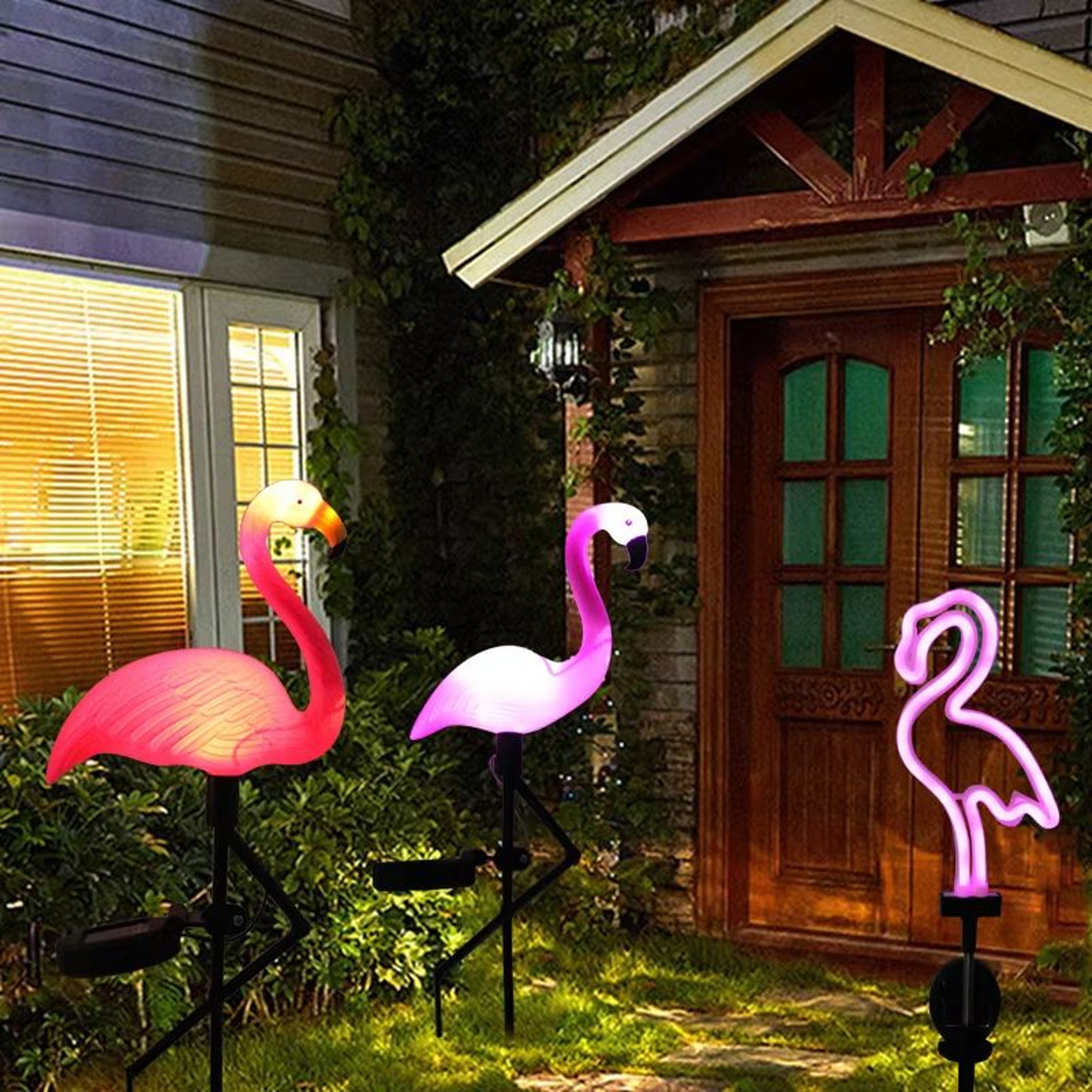 Solar Flamingo LED Outdoor Garden Light Waterproof Stake Lantern 1