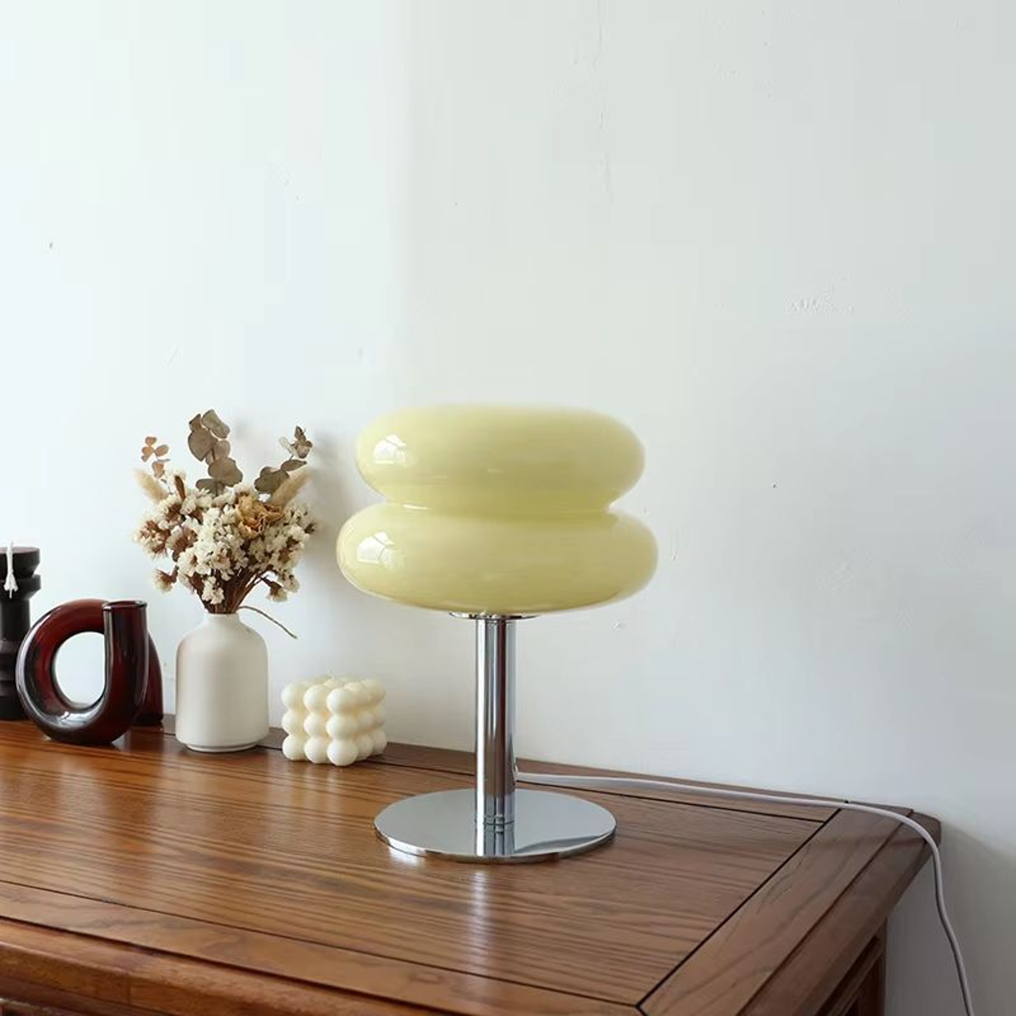 Macaron Glass Trichromatic Table Lamp Soft Night Light For Bedroom 10