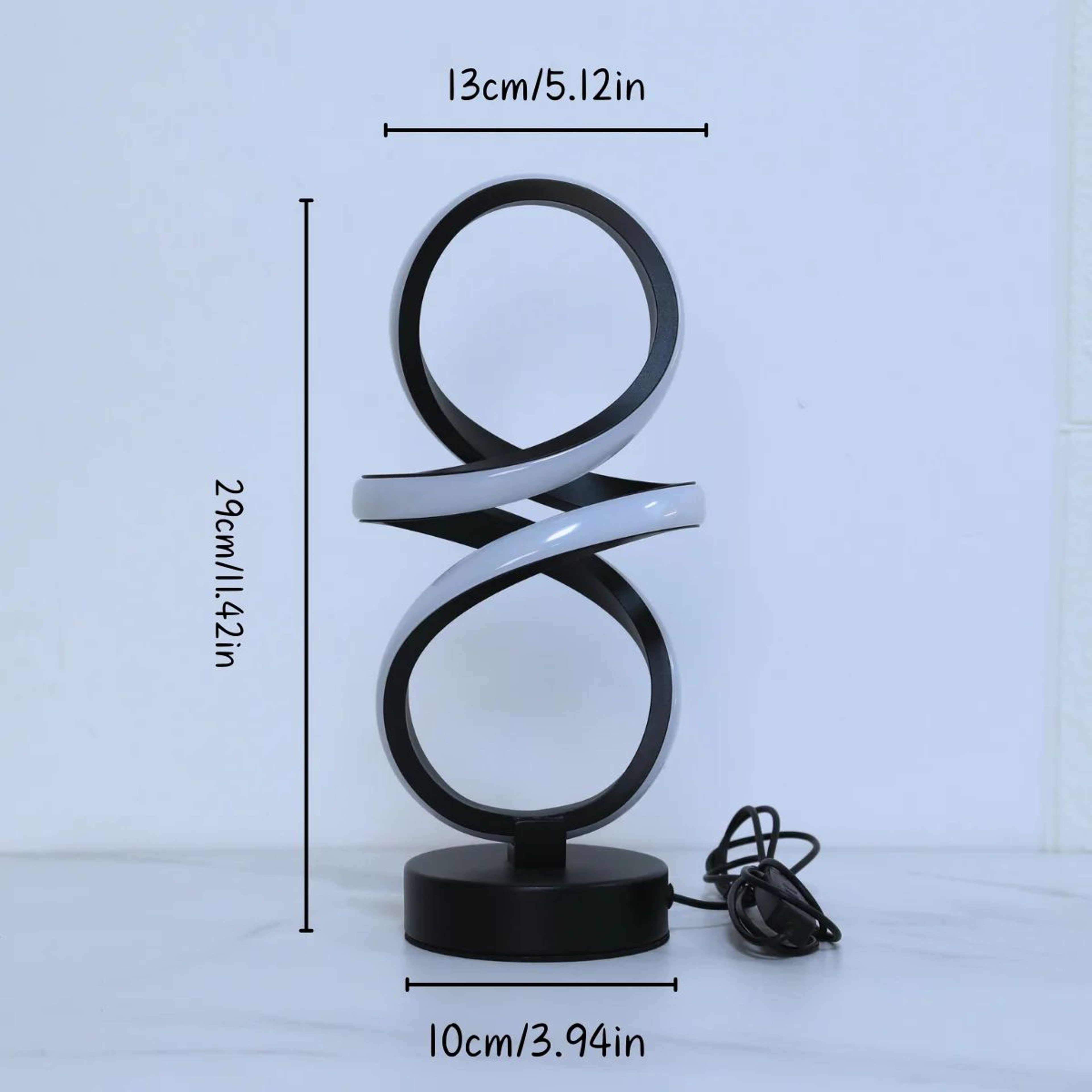 Spiral LED Table Lamp USB Powered Adjustable 3Color Ambient Light 5
