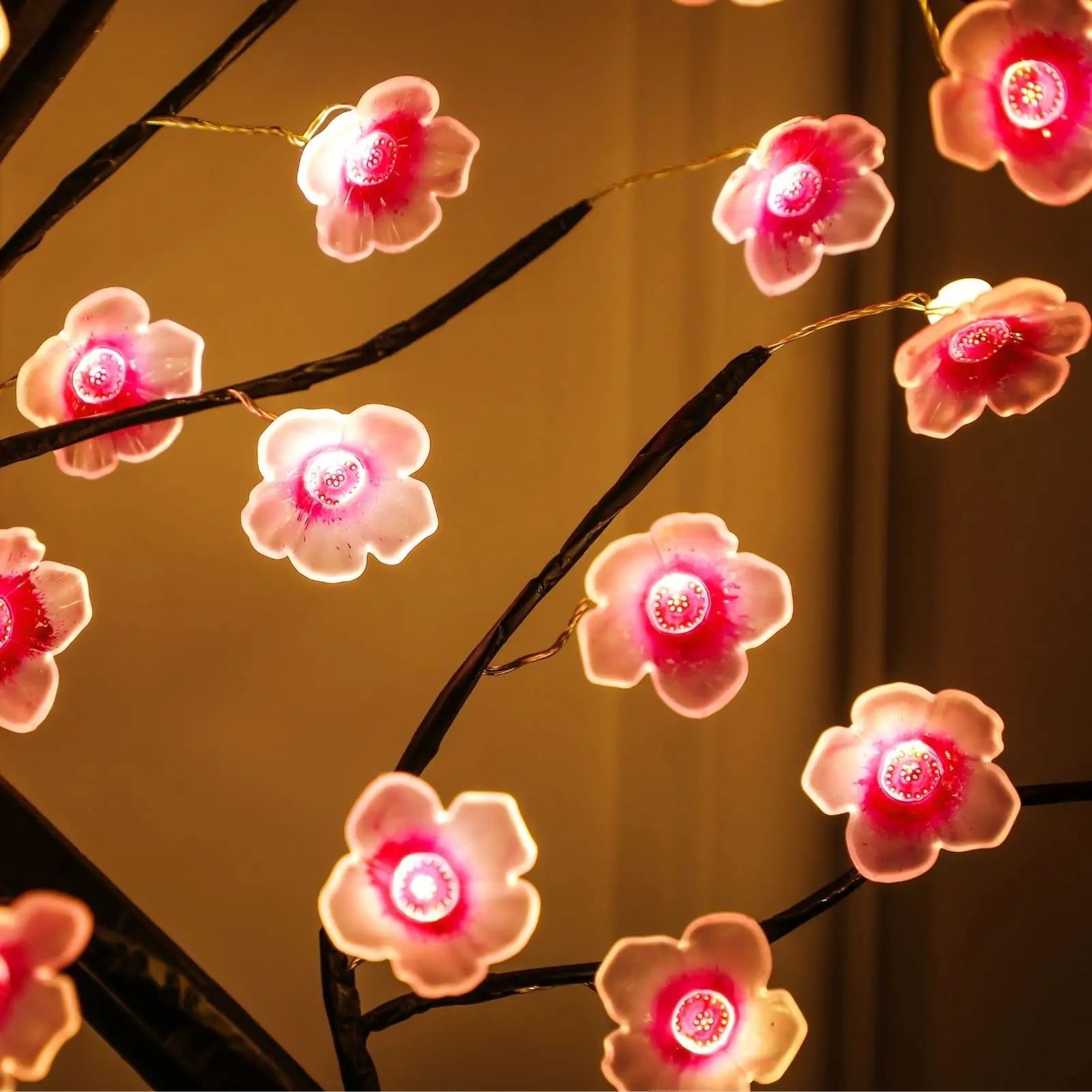 Cherry Blossom Bonsai LED Tree Lamp Touch Switch USB Or Battery Powered Table Decor Light 4